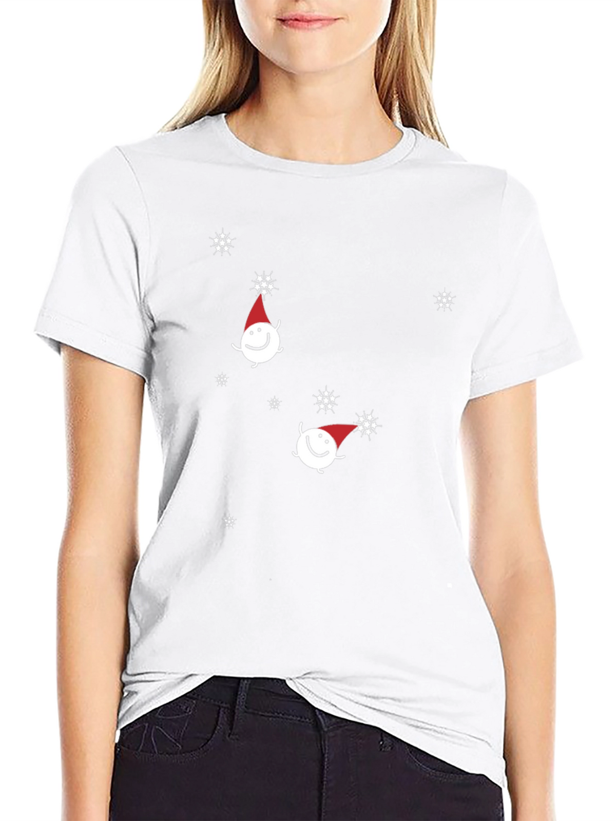 Festive Snowman Graphic Tee - Holiday Cheer