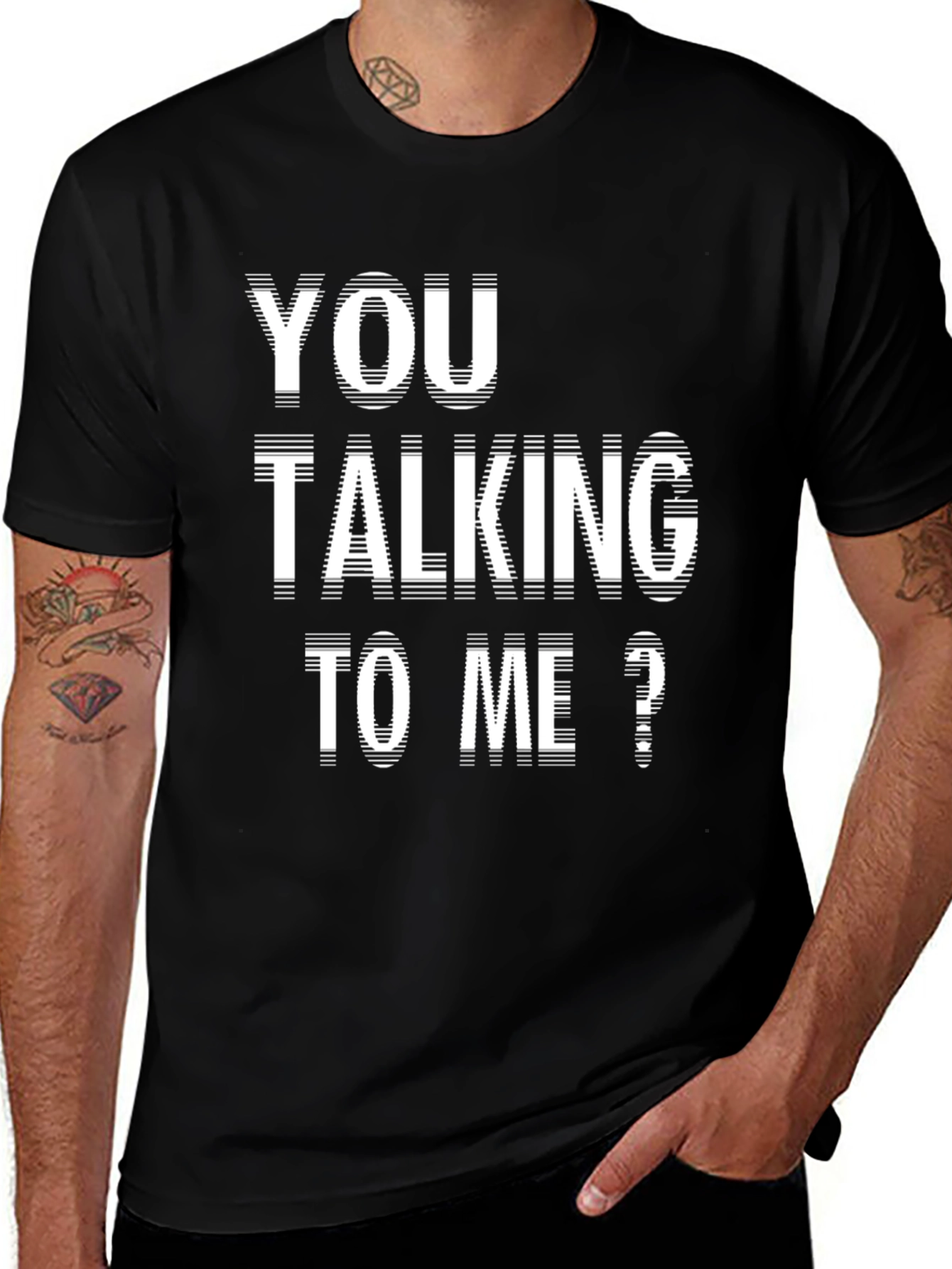 You Talking To Me? Black Graphic Tee
