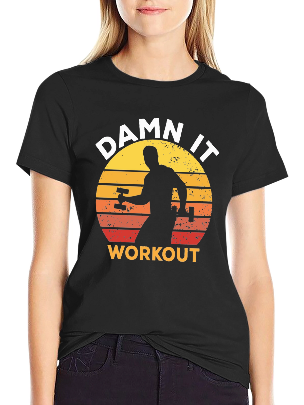 Damn It Workout T-Shirt - Motivational Gym Apparel