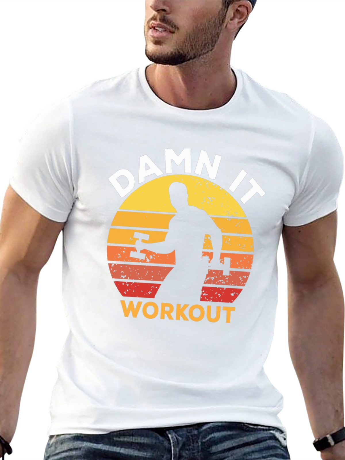 Damn It Workout T-Shirt - Motivational Gym Apparel