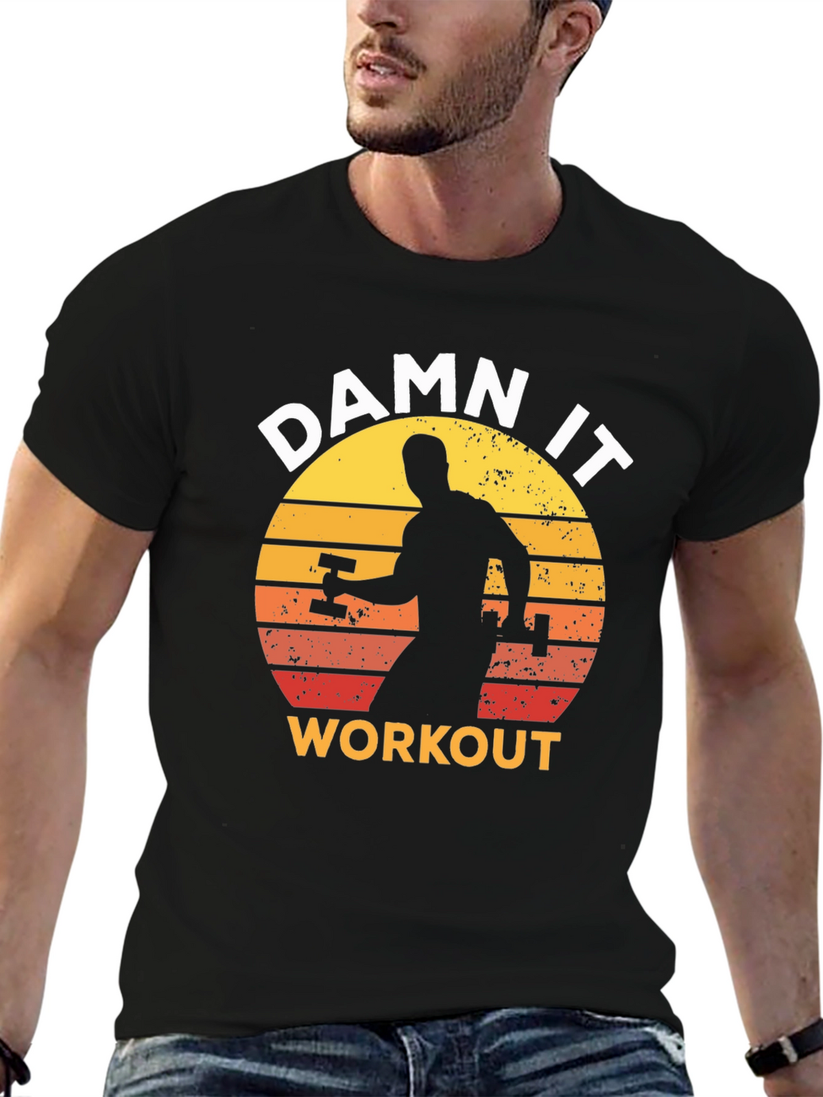 Damn It Workout T-Shirt - Motivational Gym Apparel
