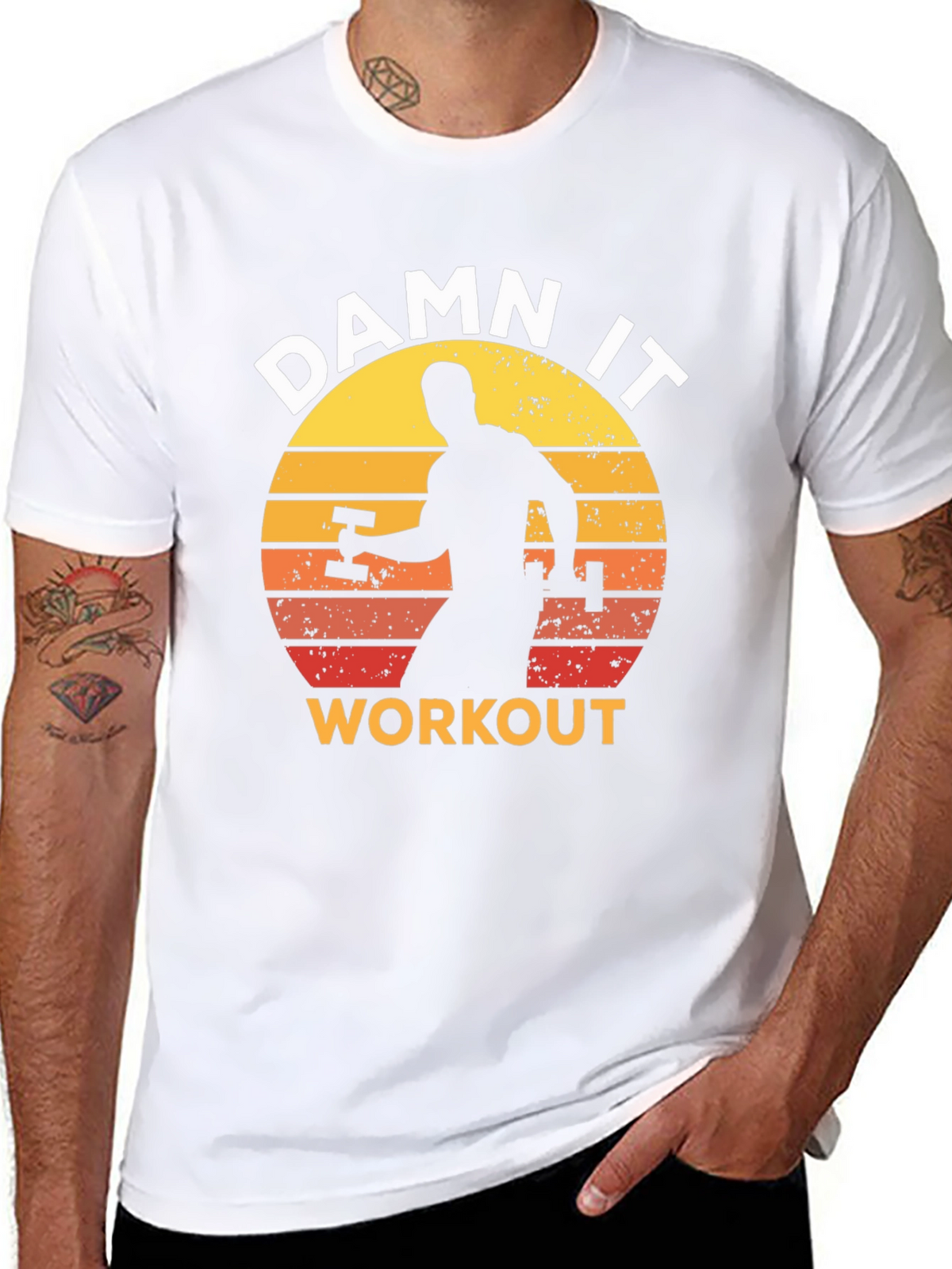 Damn It Workout T-Shirt - Motivational Gym Apparel