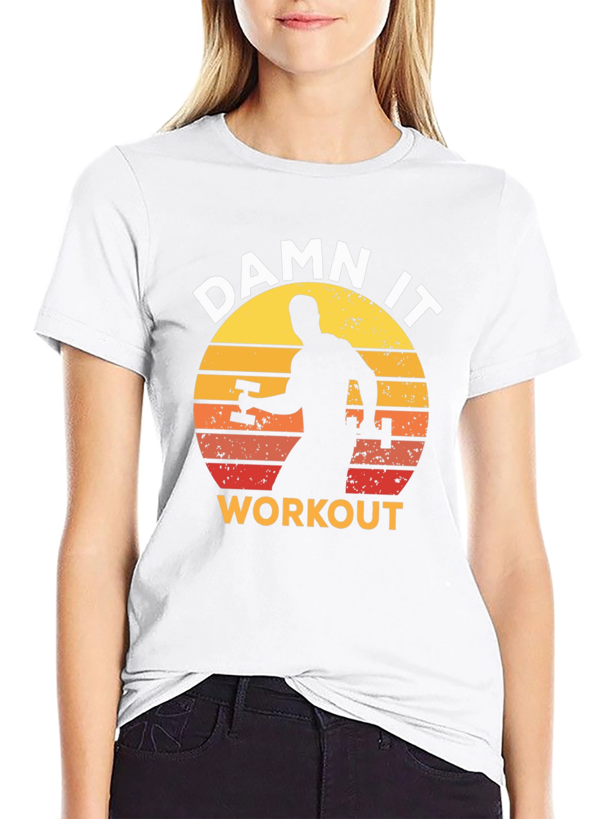 Damn It Workout T-Shirt - Motivational Gym Apparel