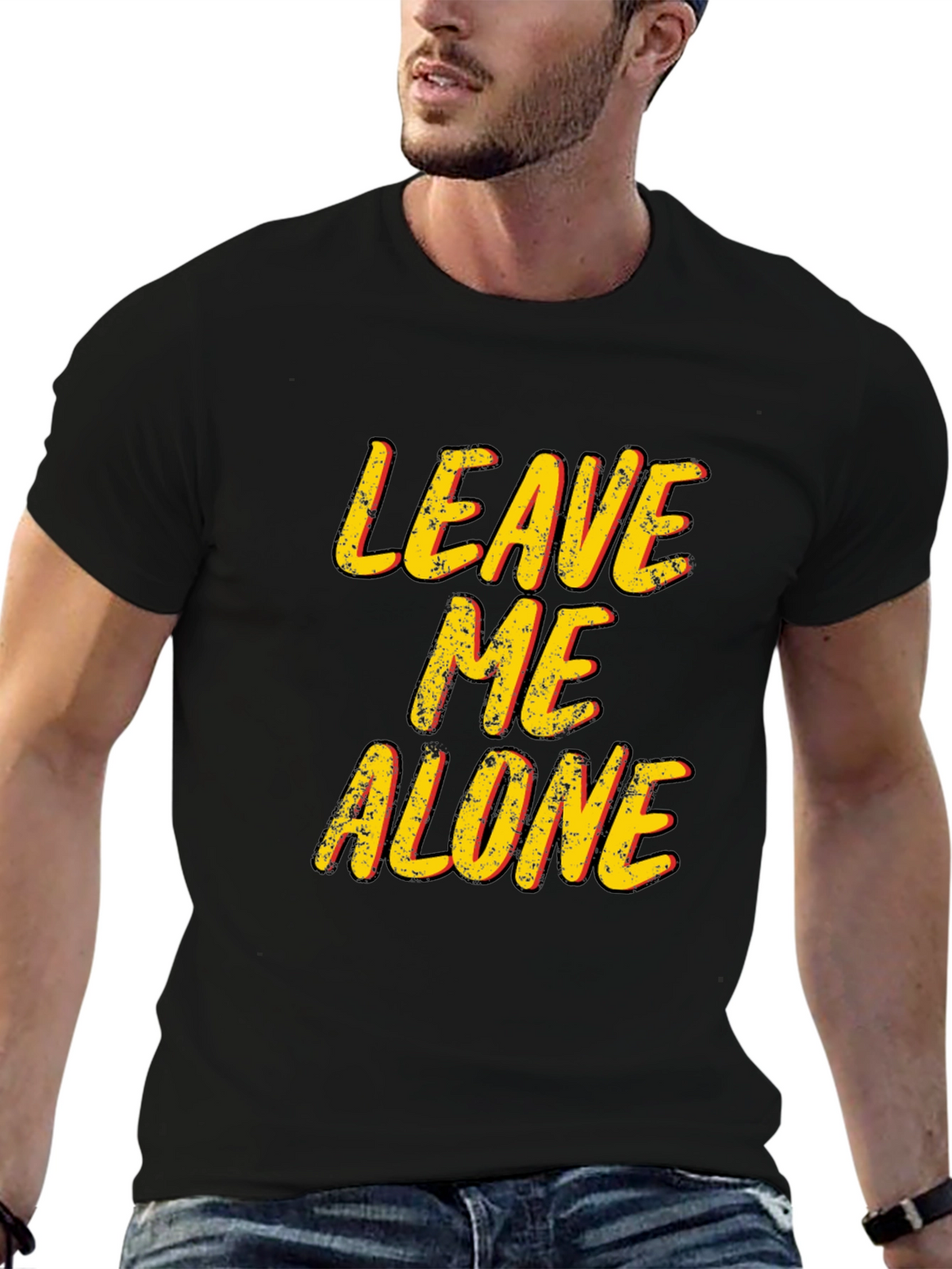 Leave Me Alone T-Shirt - Black Graphic Tee