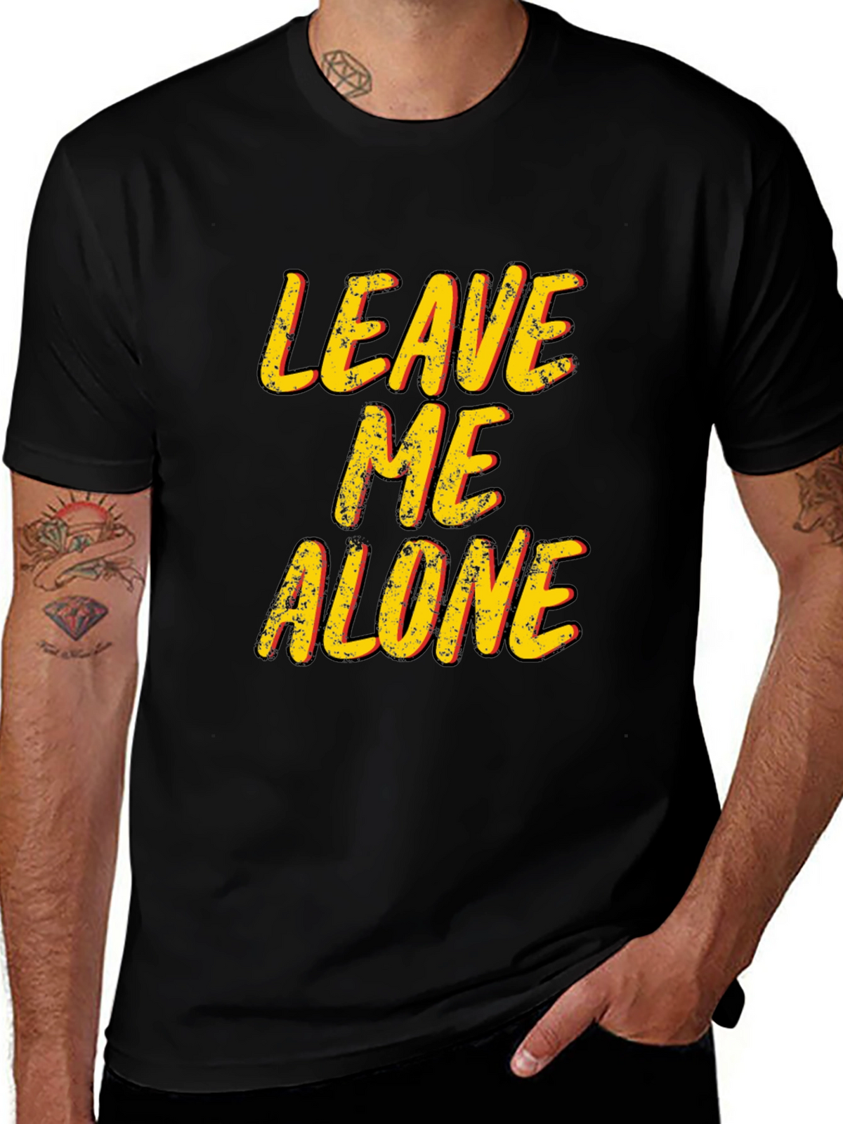 Leave Me Alone T-Shirt - Black Graphic Tee