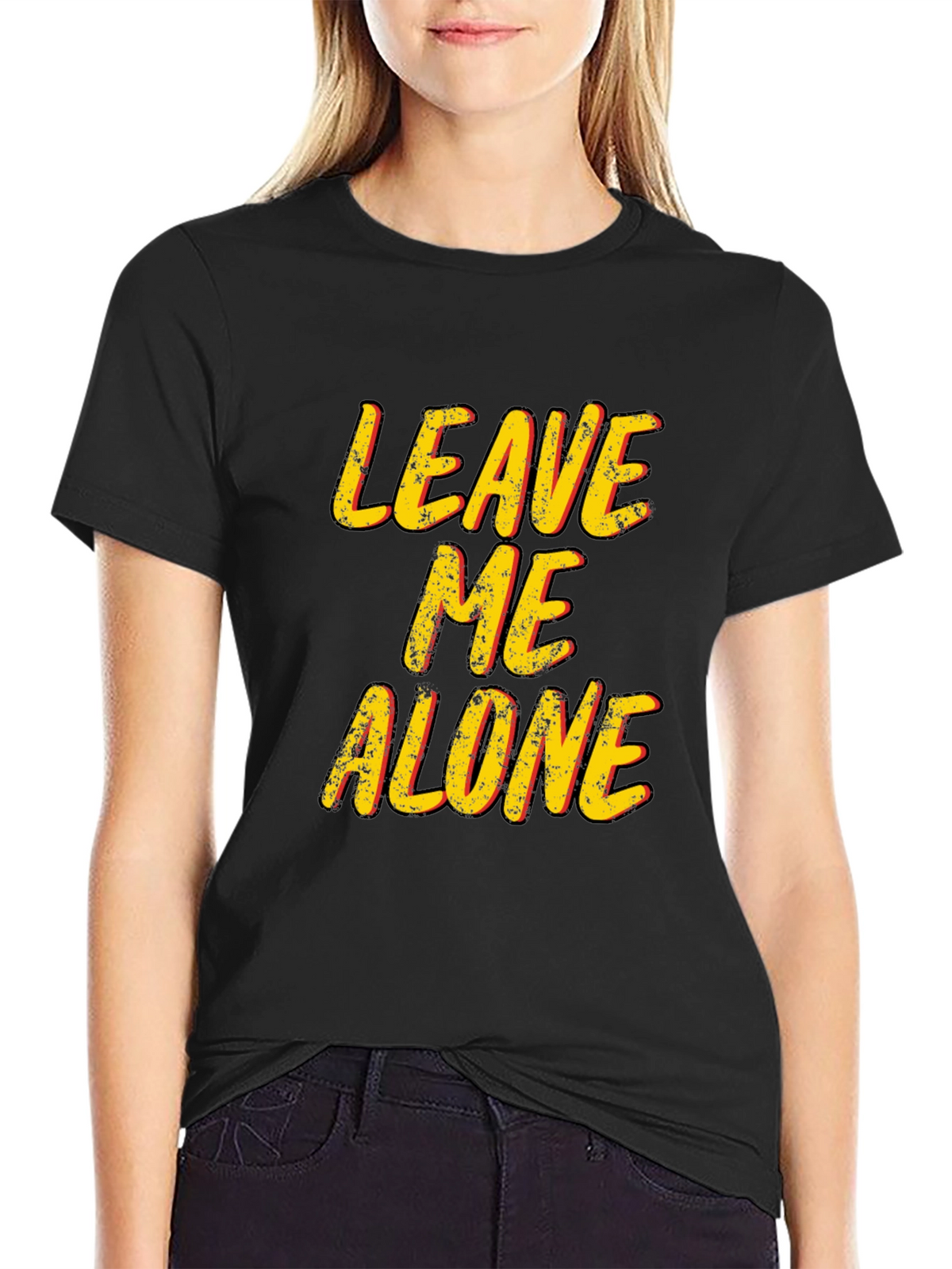 Leave Me Alone T-Shirt - Black Graphic Tee