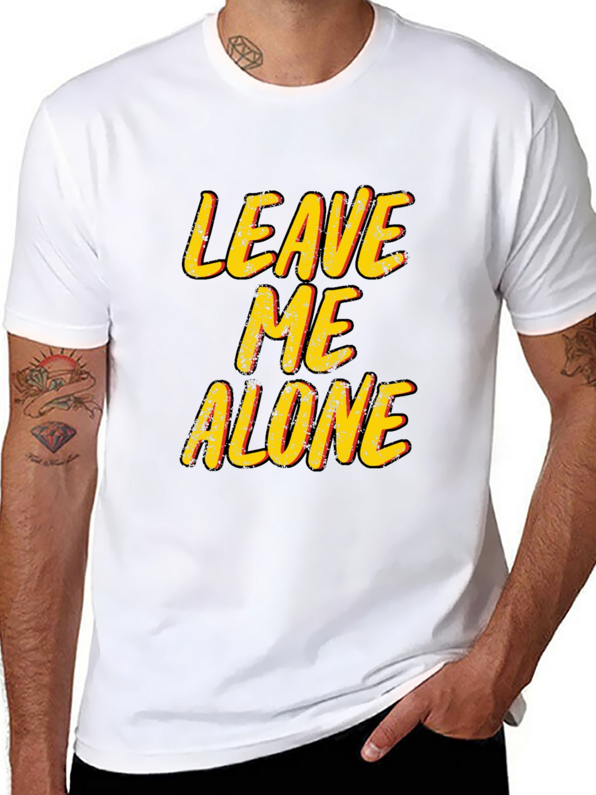 Leave Me Alone T-Shirt - Black Graphic Tee