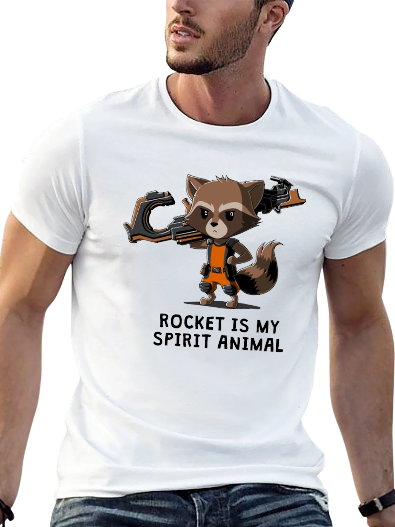 Rocket Raccoon Spirit Animal Graphic Tee