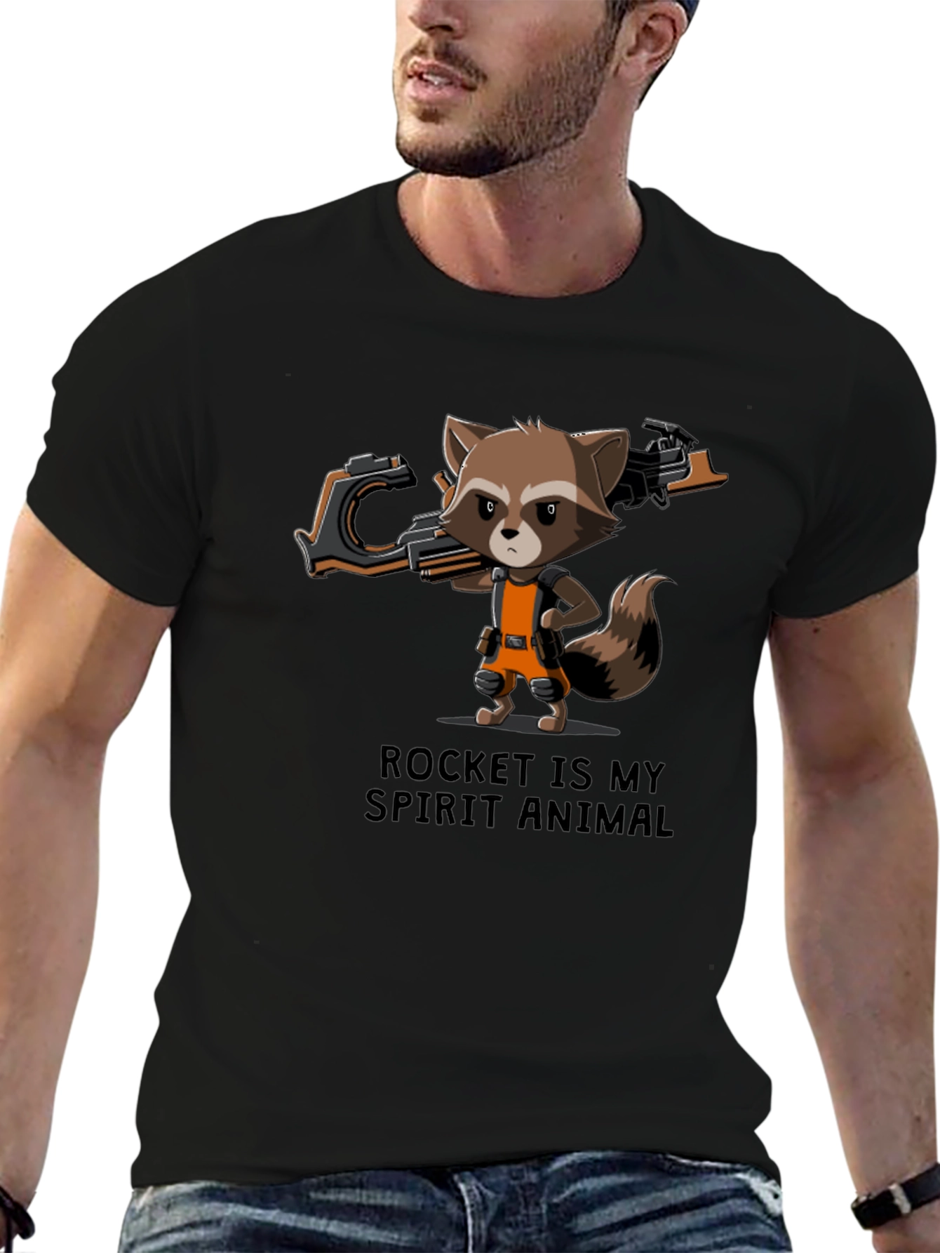 Rocket Raccoon Spirit Animal Graphic Tee