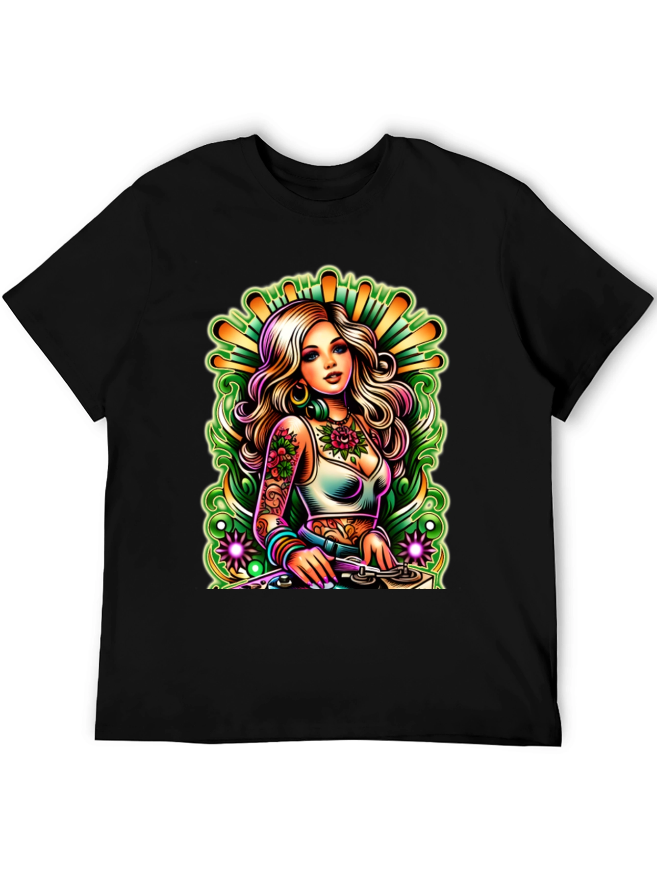 DJ Girl T-Shirt - Vibrant Graphic Tee