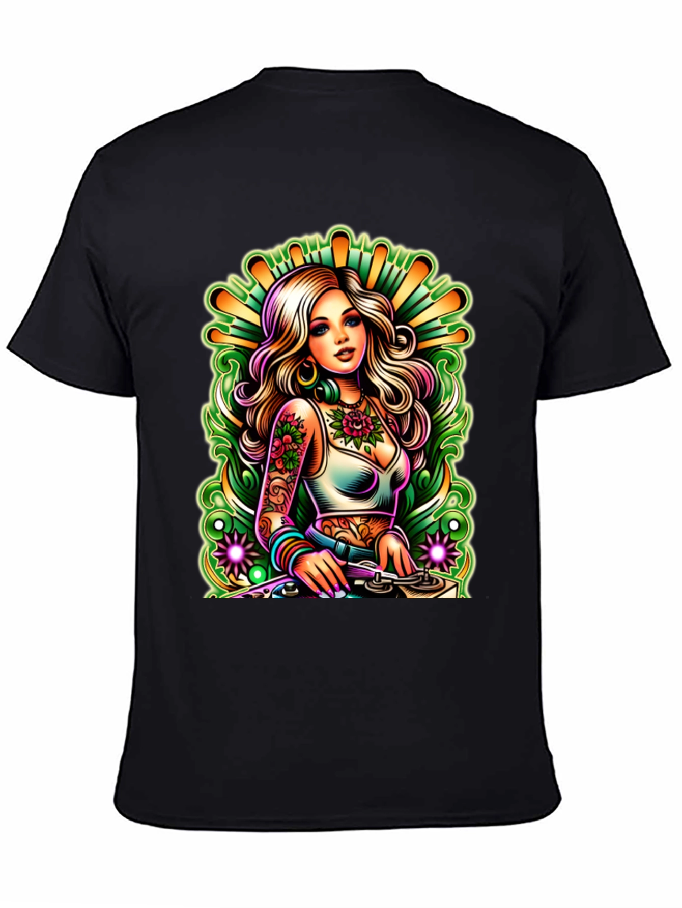 DJ Girl T-Shirt - Vibrant Graphic Tee