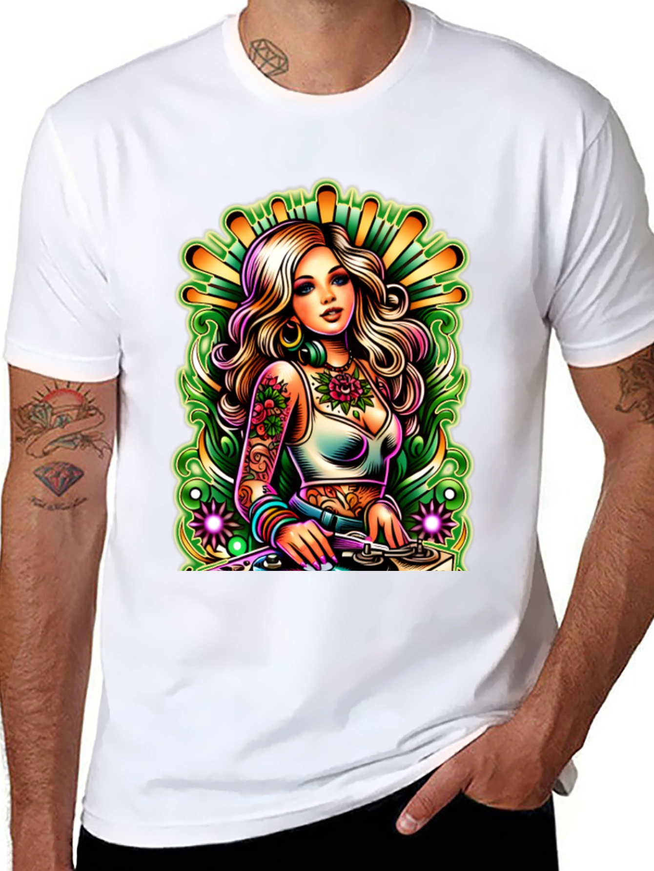 DJ Girl T-Shirt - Vibrant Graphic Tee