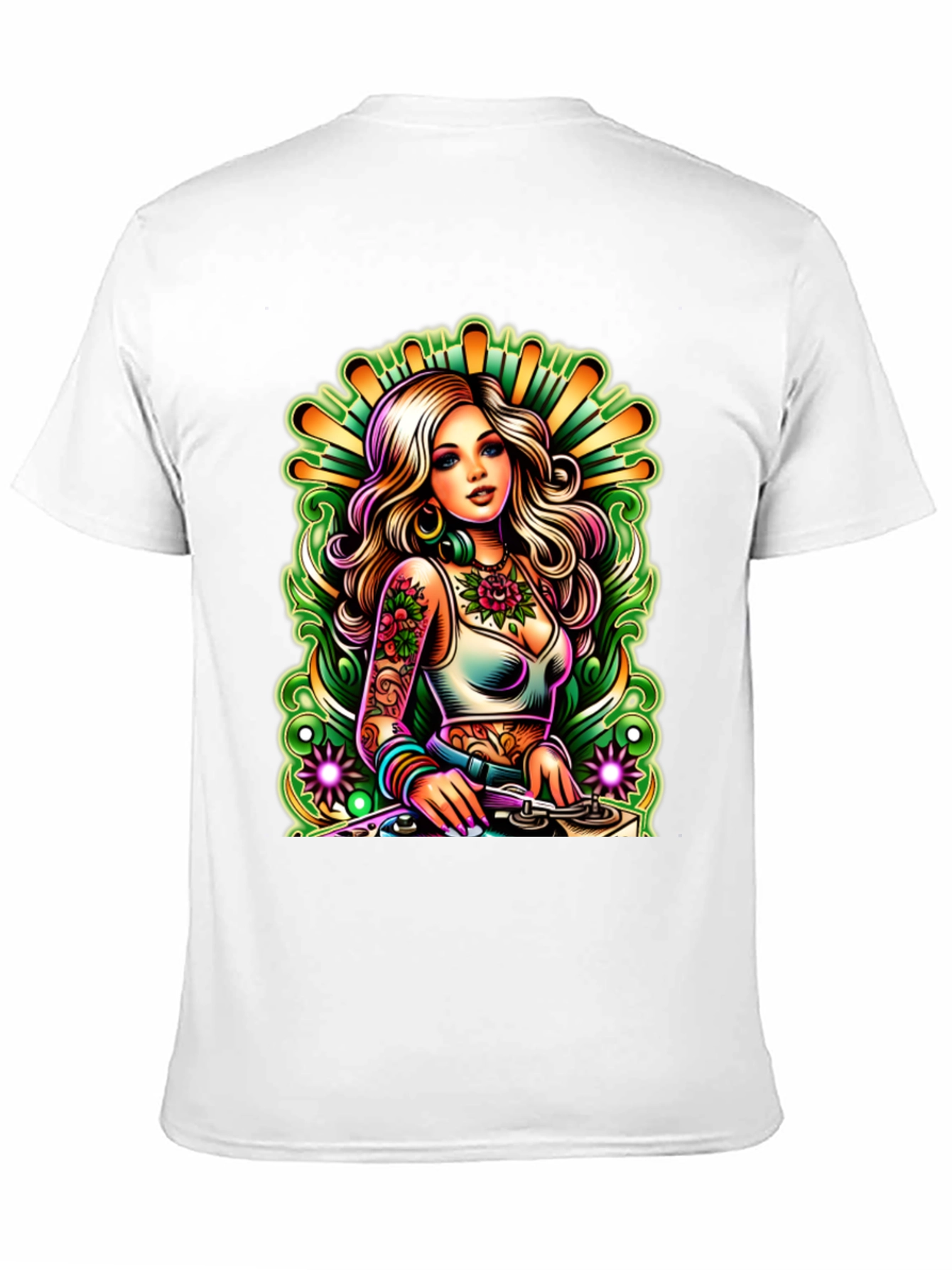DJ Girl T-Shirt - Vibrant Graphic Tee