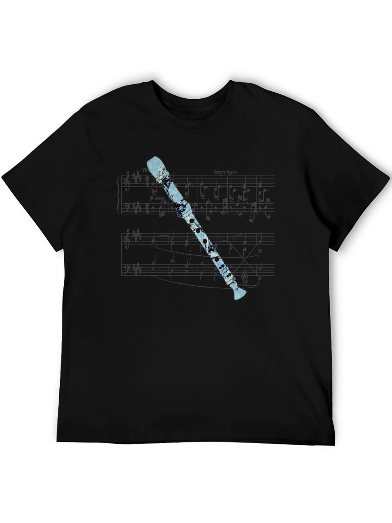 Music Lovers Flute Graphic Tee