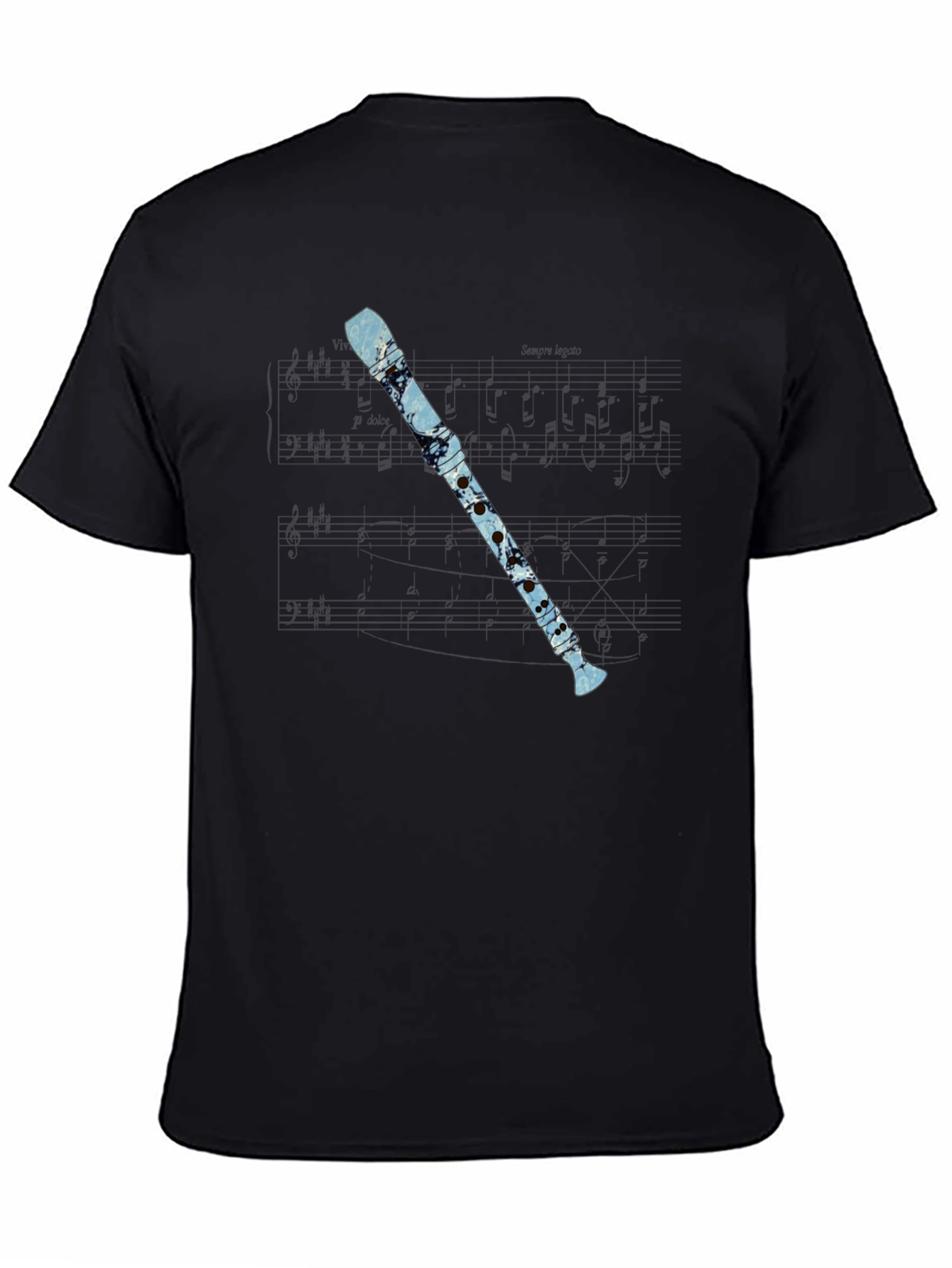 Music Lovers Flute Graphic Tee