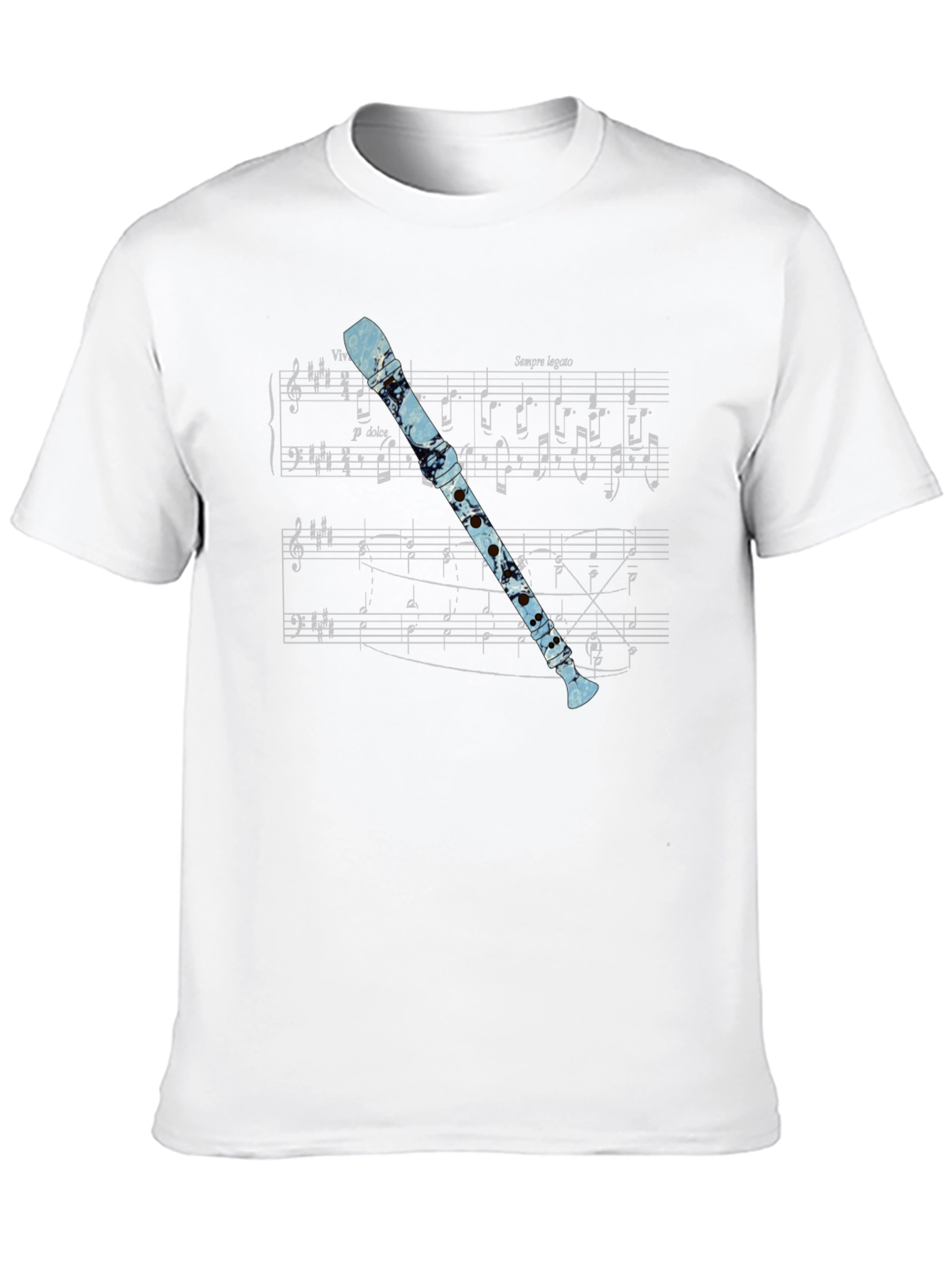 Music Lovers Flute Graphic Tee