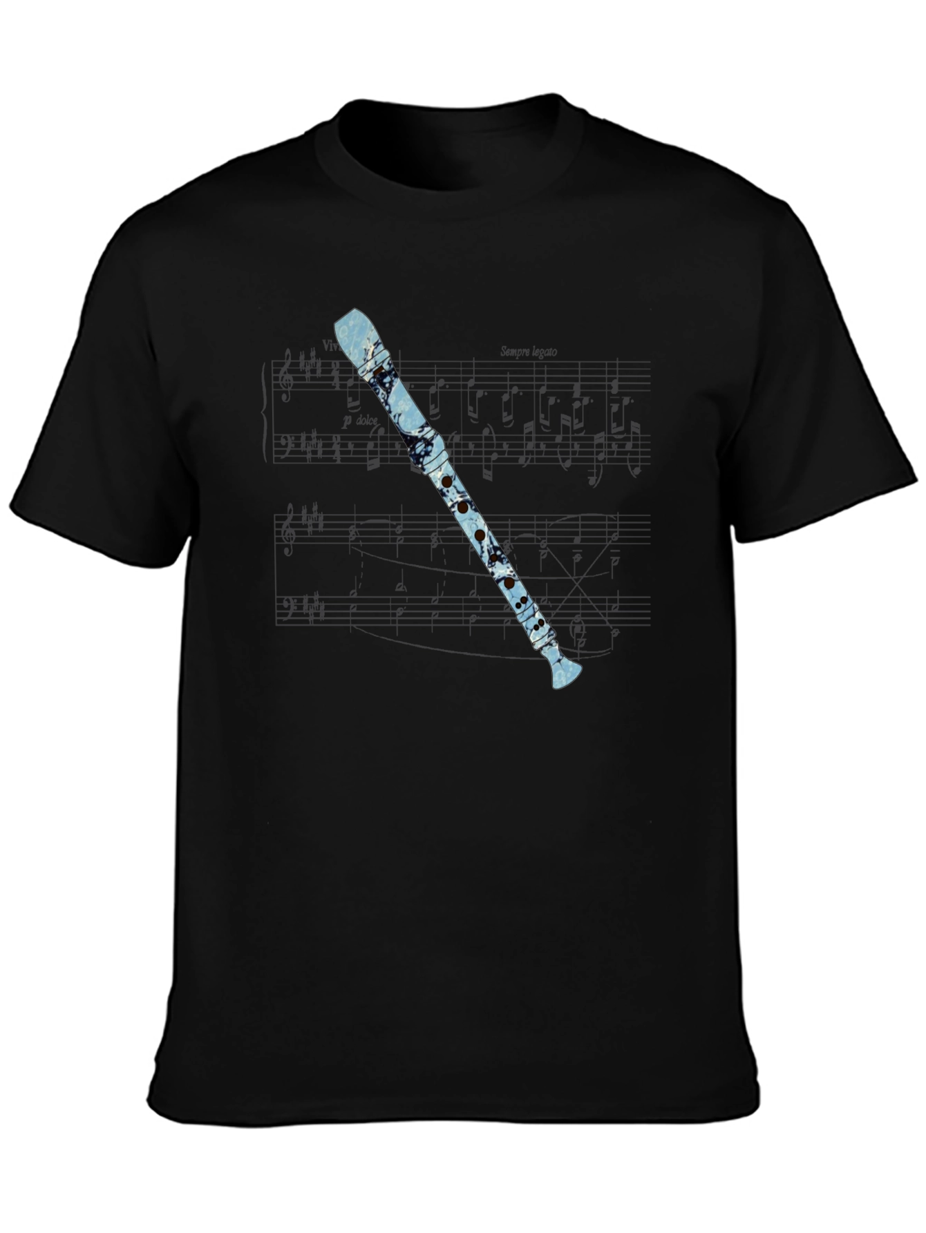 Music Lovers Flute Graphic Tee