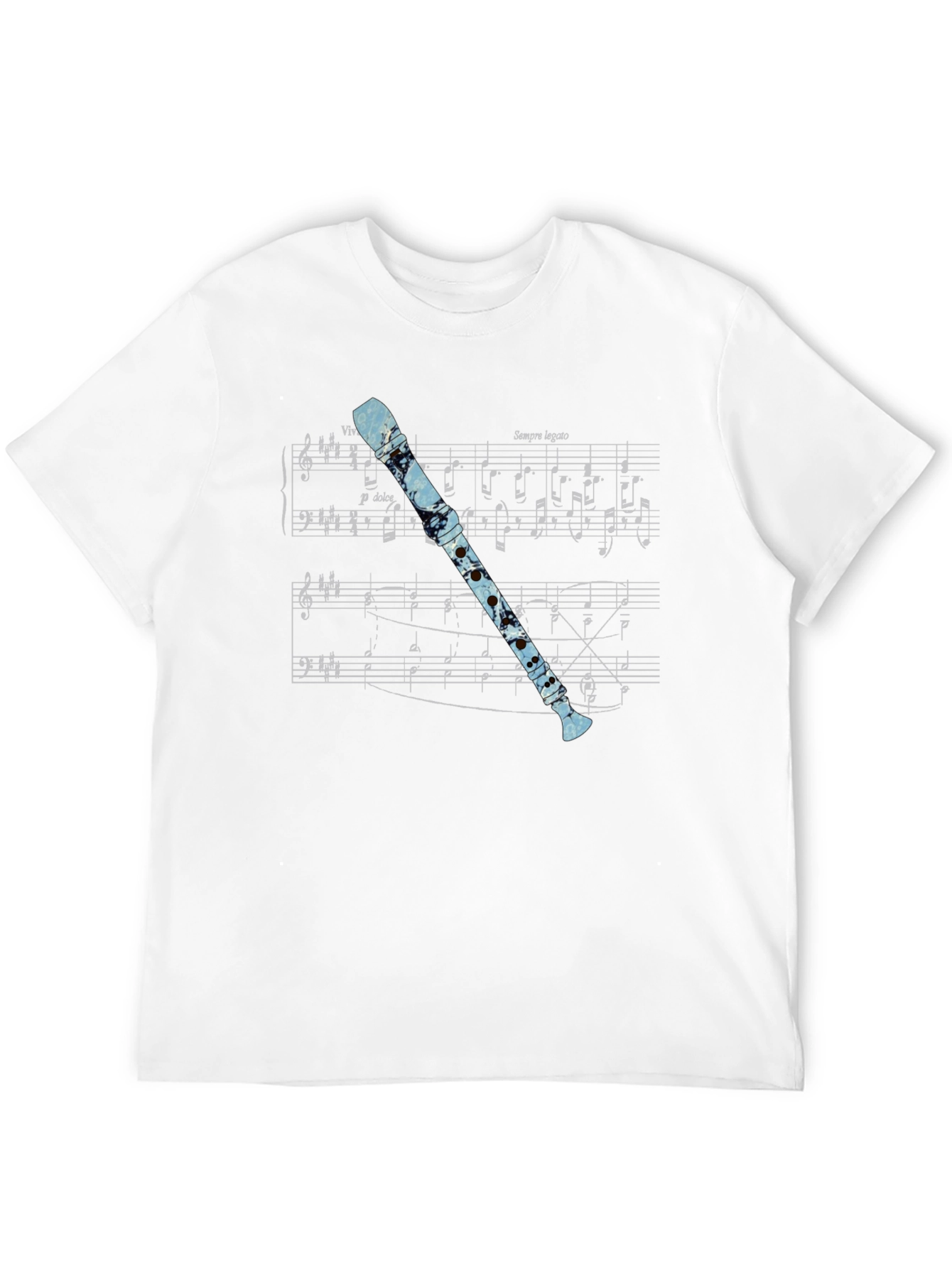 Music Lovers Flute Graphic Tee