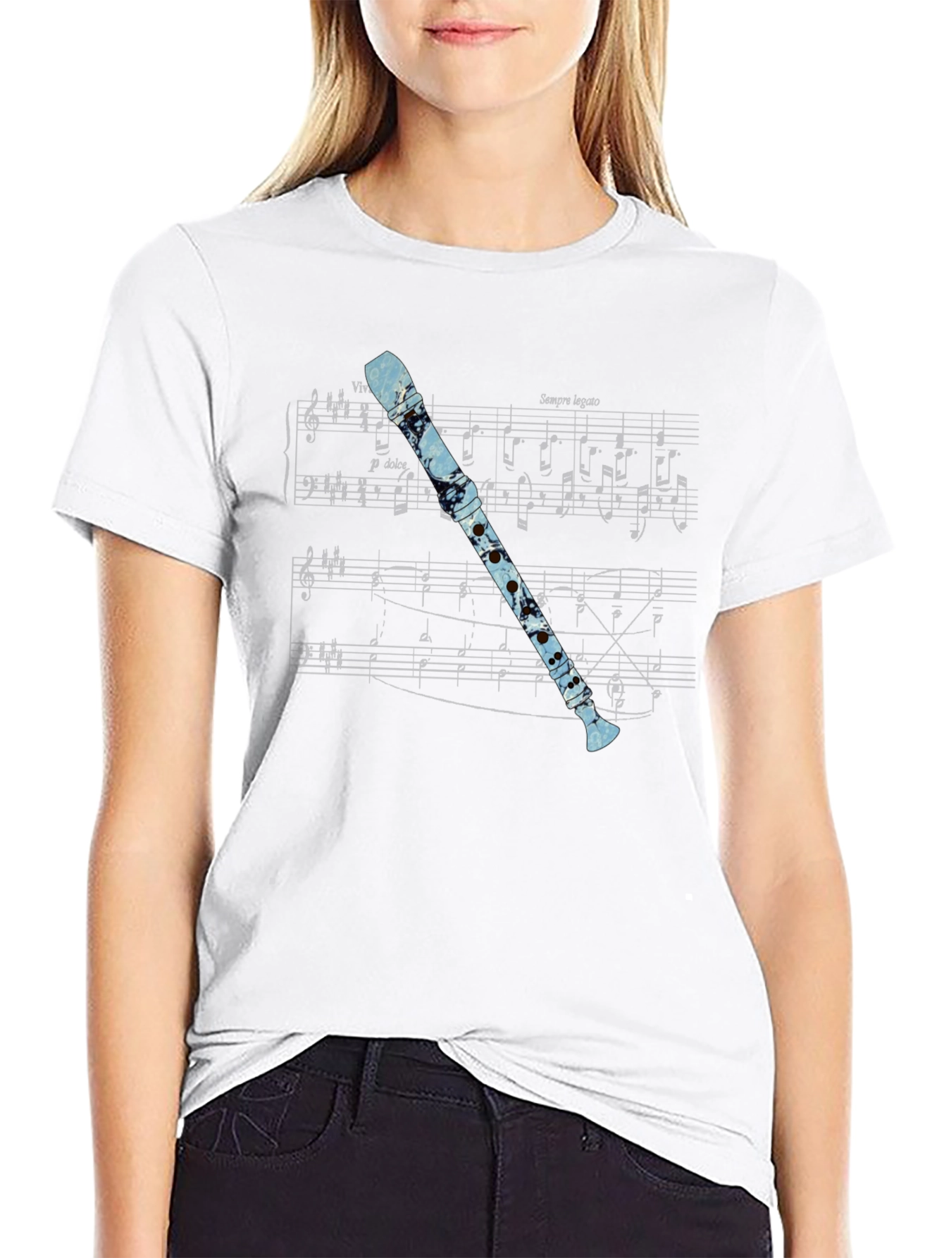 Music Lovers Flute Graphic Tee