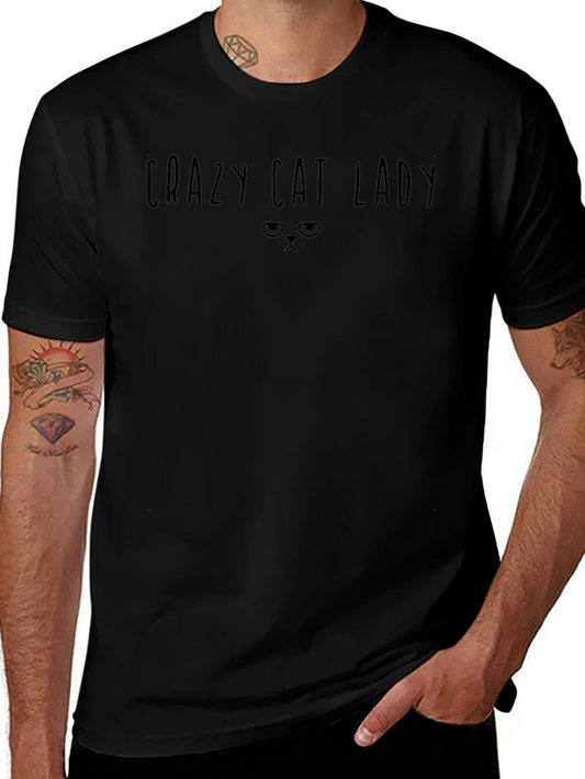 Crazy Cat Lady T-Shirt - Black Cat Lover Tee