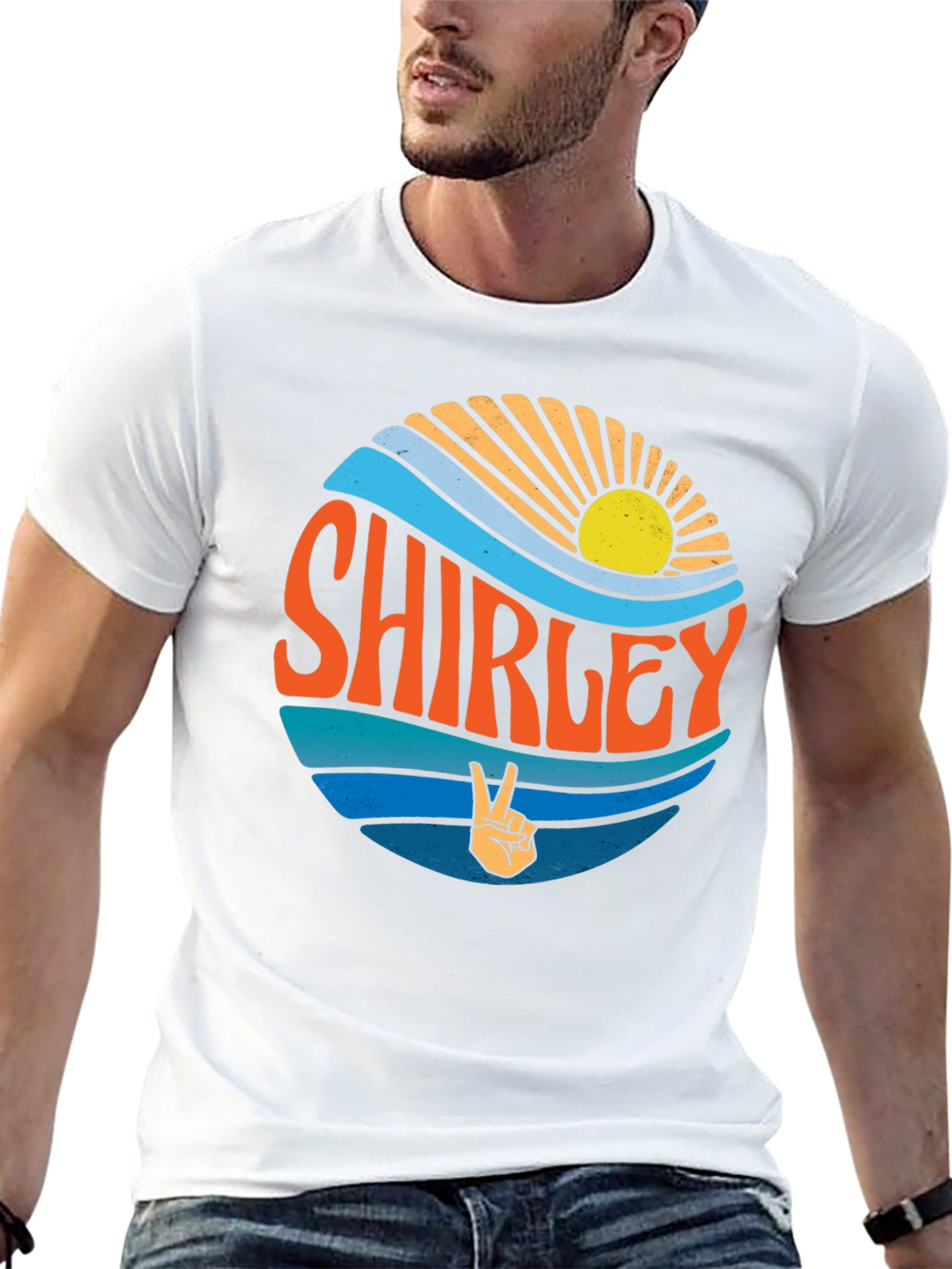 Shirley Retro Peace Sign T-Shirt
