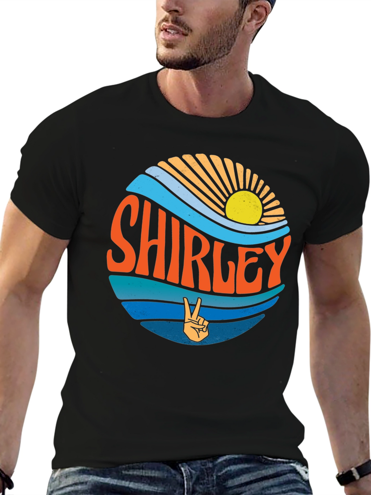 Shirley Retro Peace Sign T-Shirt