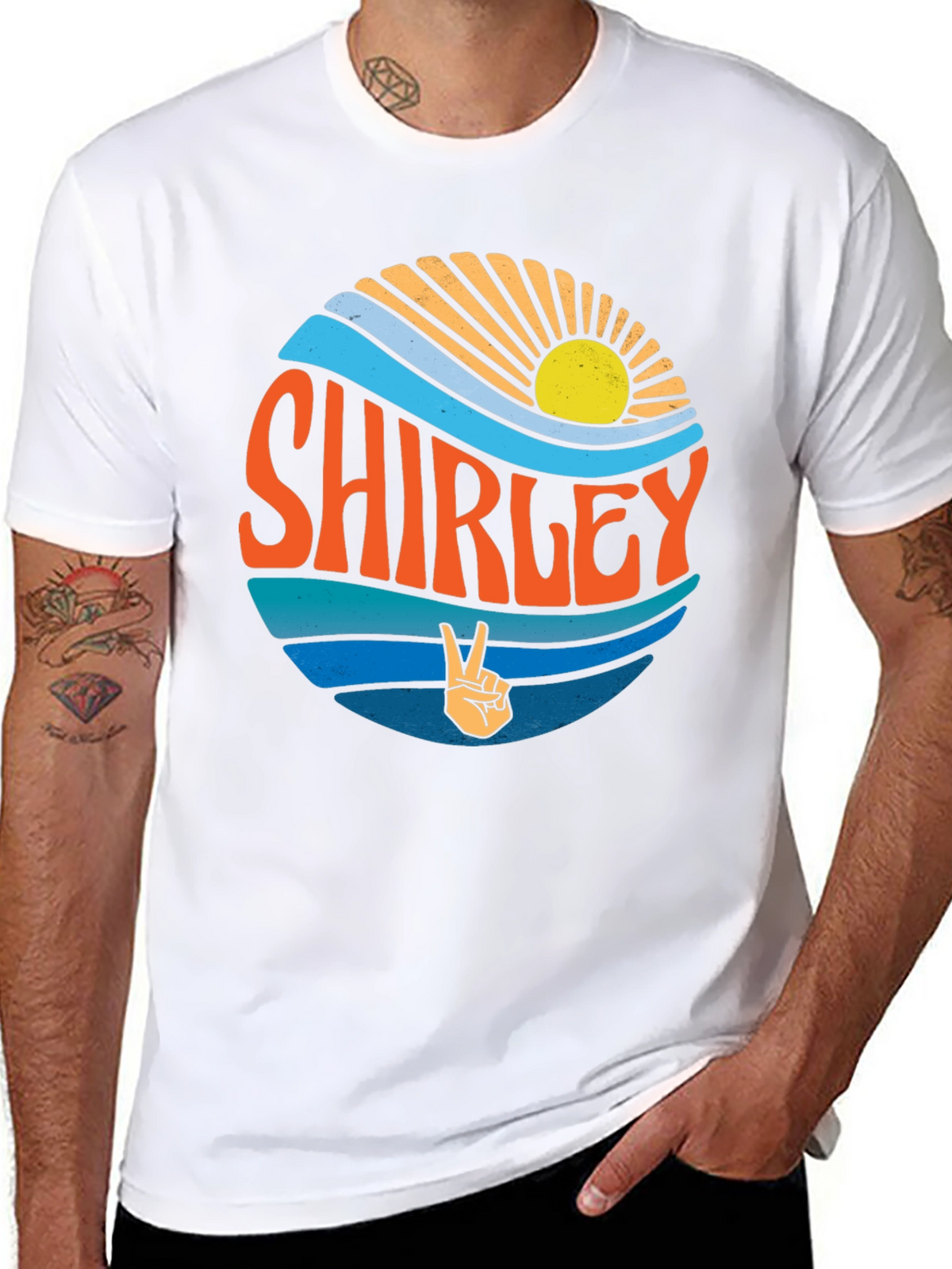 Shirley Retro Peace Sign T-Shirt