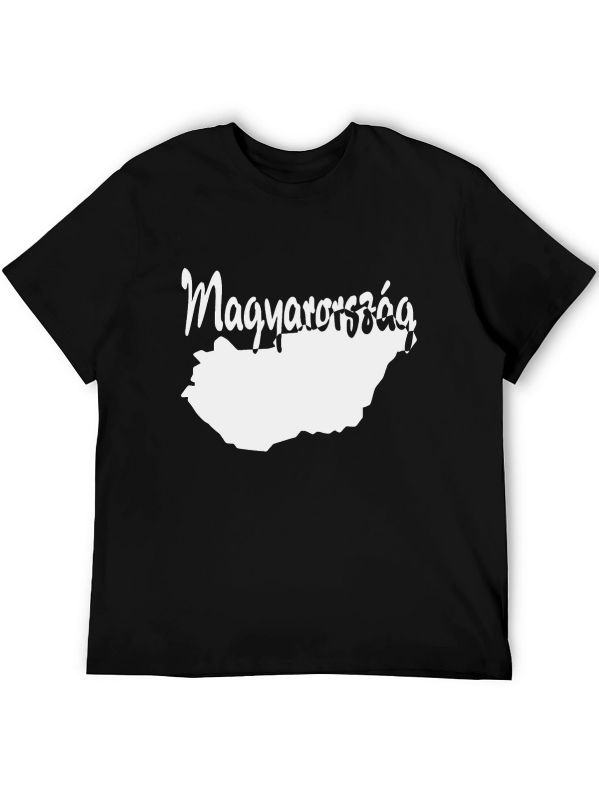 Magyarország Map T-Shirt - Black Cotton Tee