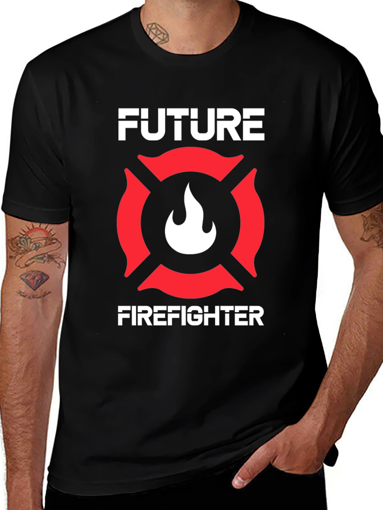 Future Firefighter Black T-Shirt