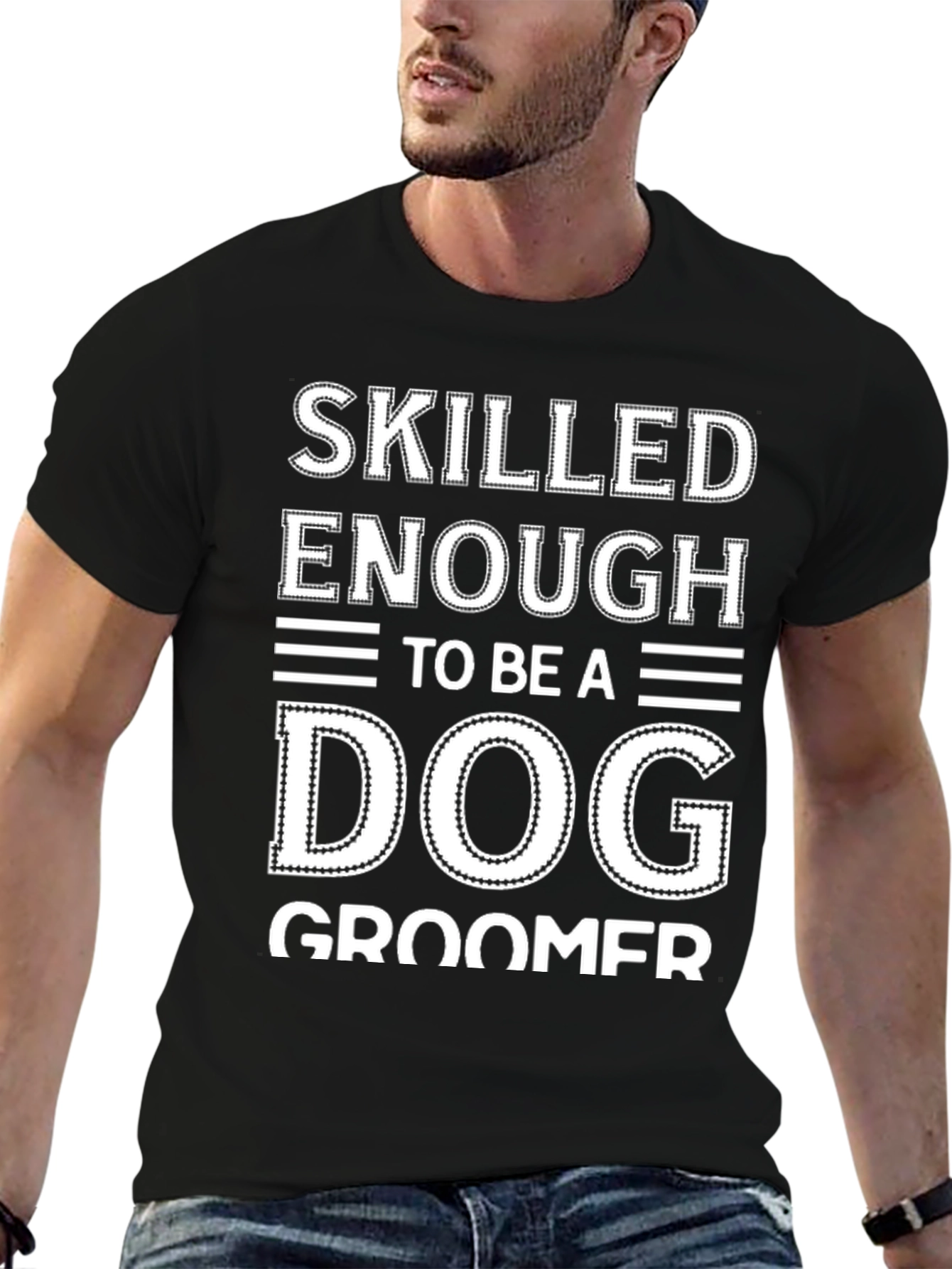 Skilled Dog Groomer T-Shirt - Funny Pet Lover Tee