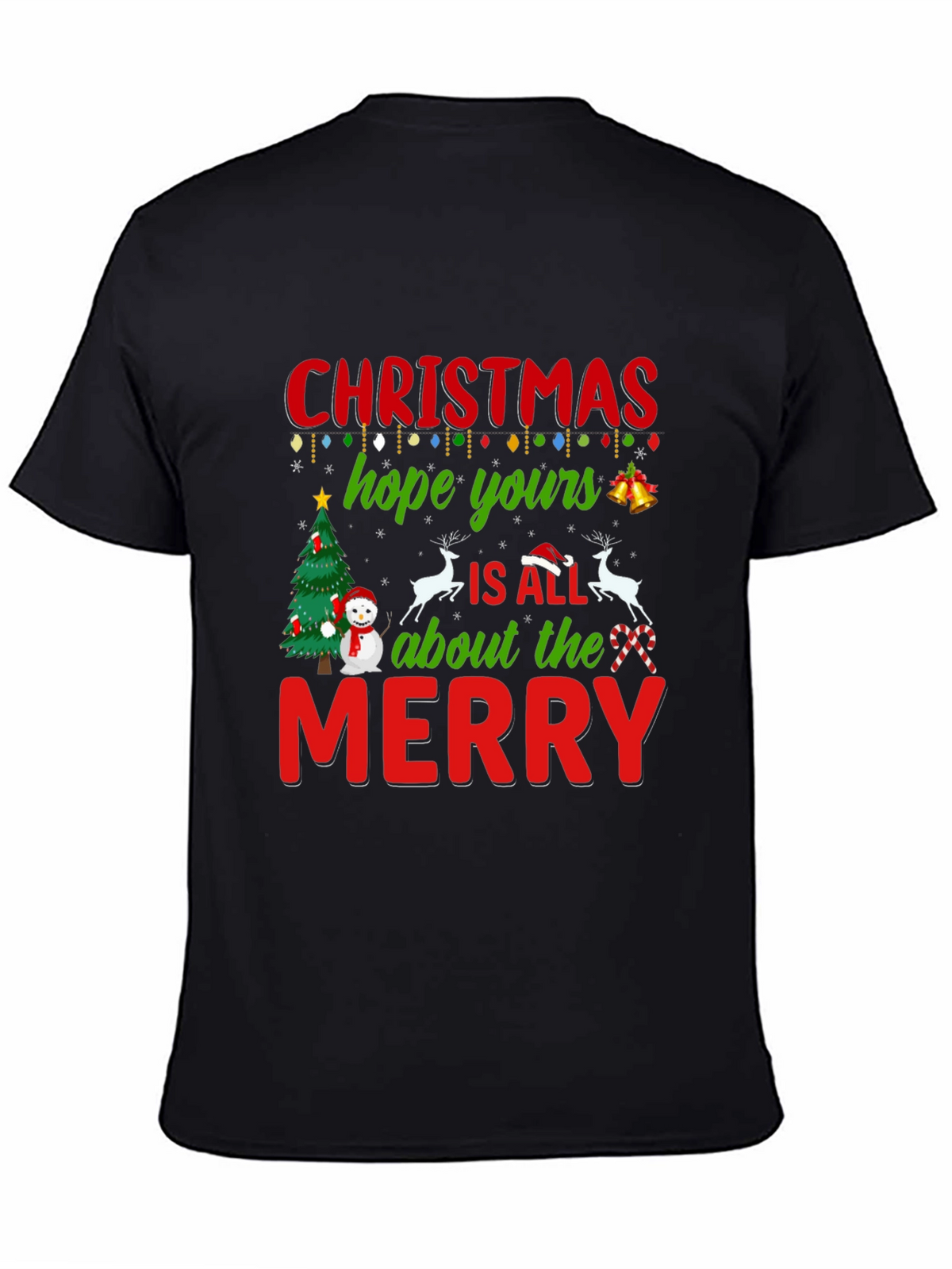 Festive Christmas Hope Yours Merry Graphic Tee