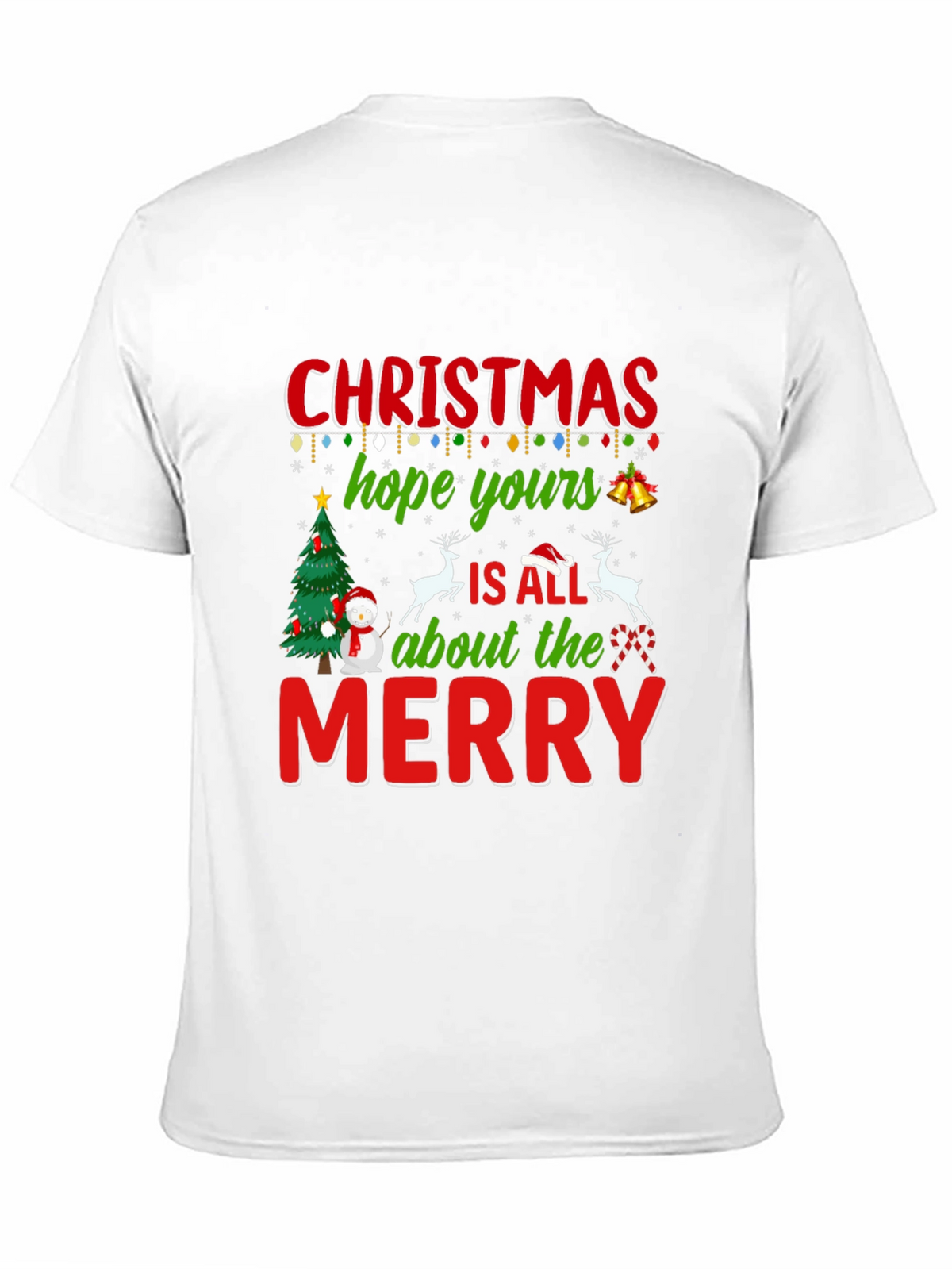 Festive Christmas Hope Yours Merry Graphic Tee