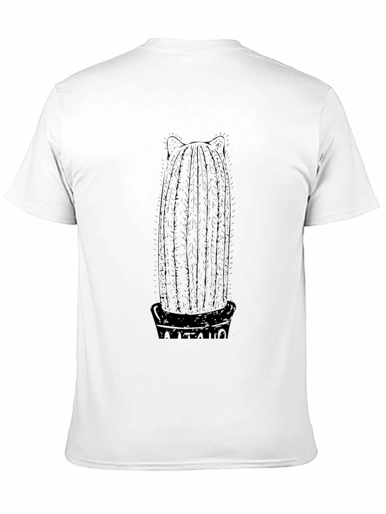 Cactus Cat Ear Black Graphic Tee