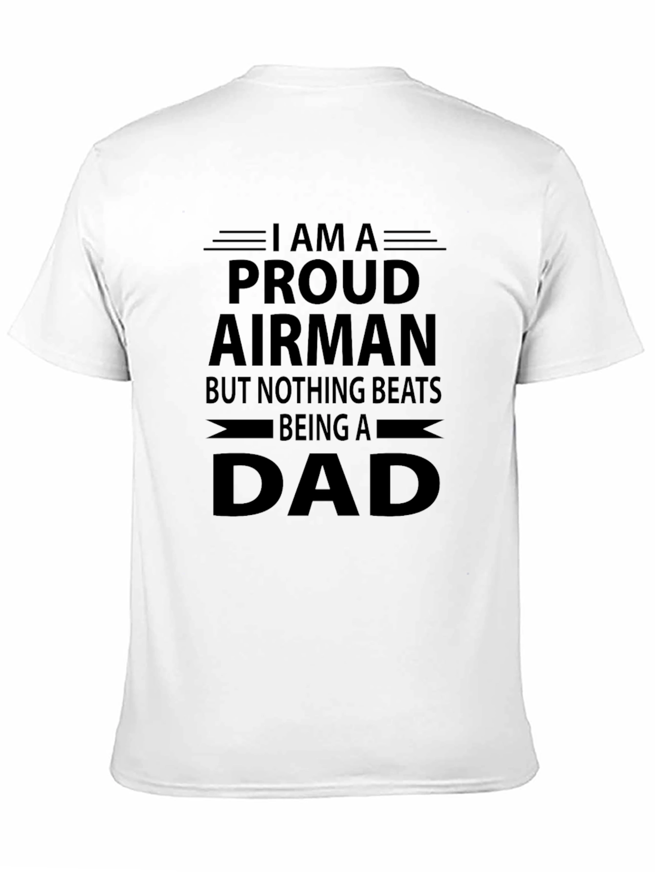 Proud Airman Dad Black T-Shirt