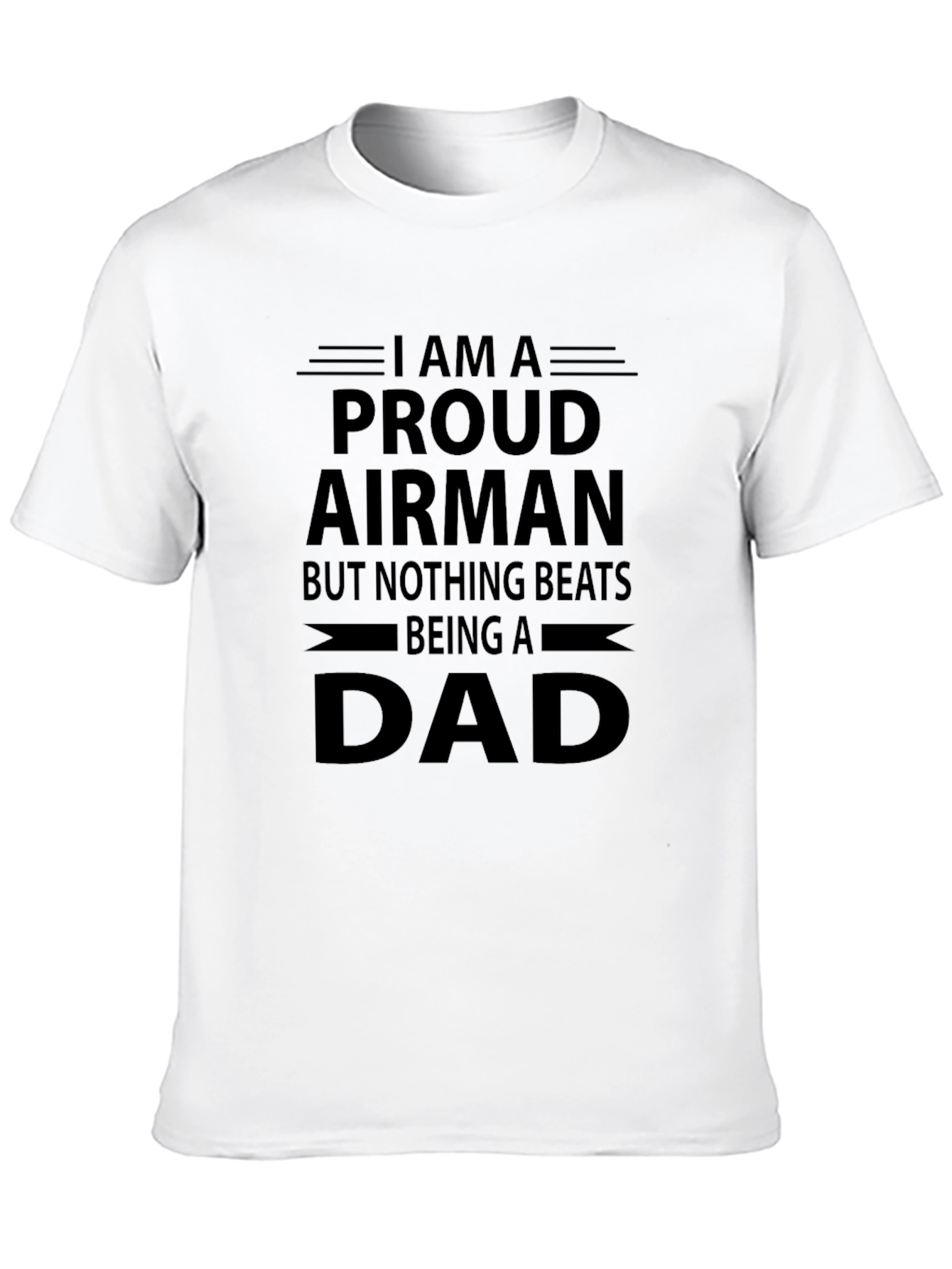 Proud Airman Dad Black T-Shirt