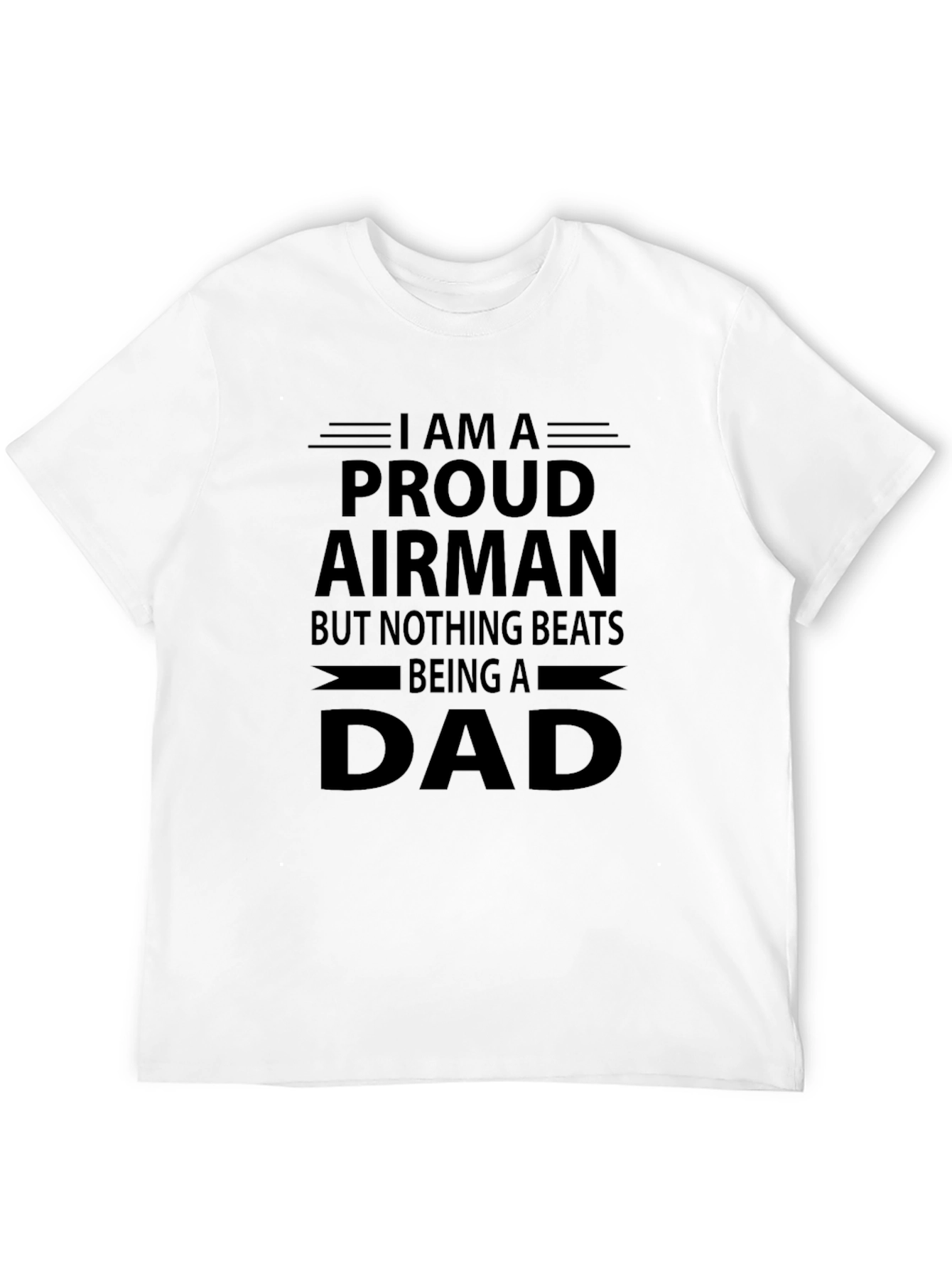 Proud Airman Dad Black T-Shirt