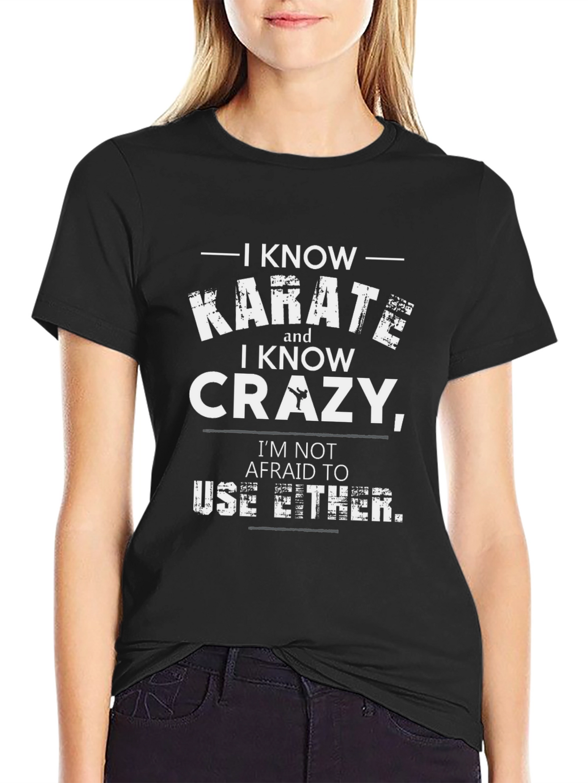 Karate and Crazy Graphic T-Shirt