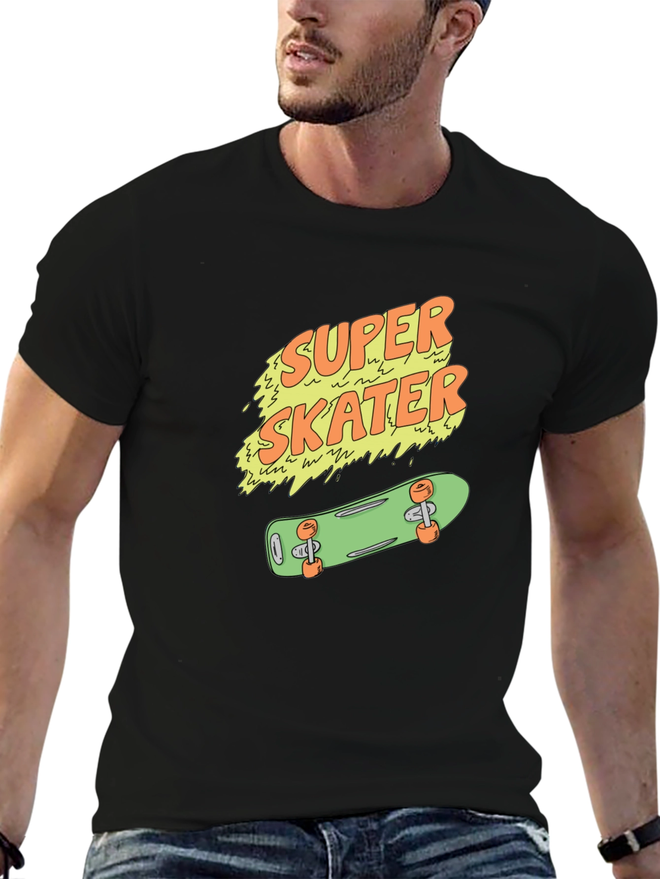 Super Skater Graphic Tee - Cool Skateboard T-Shirt