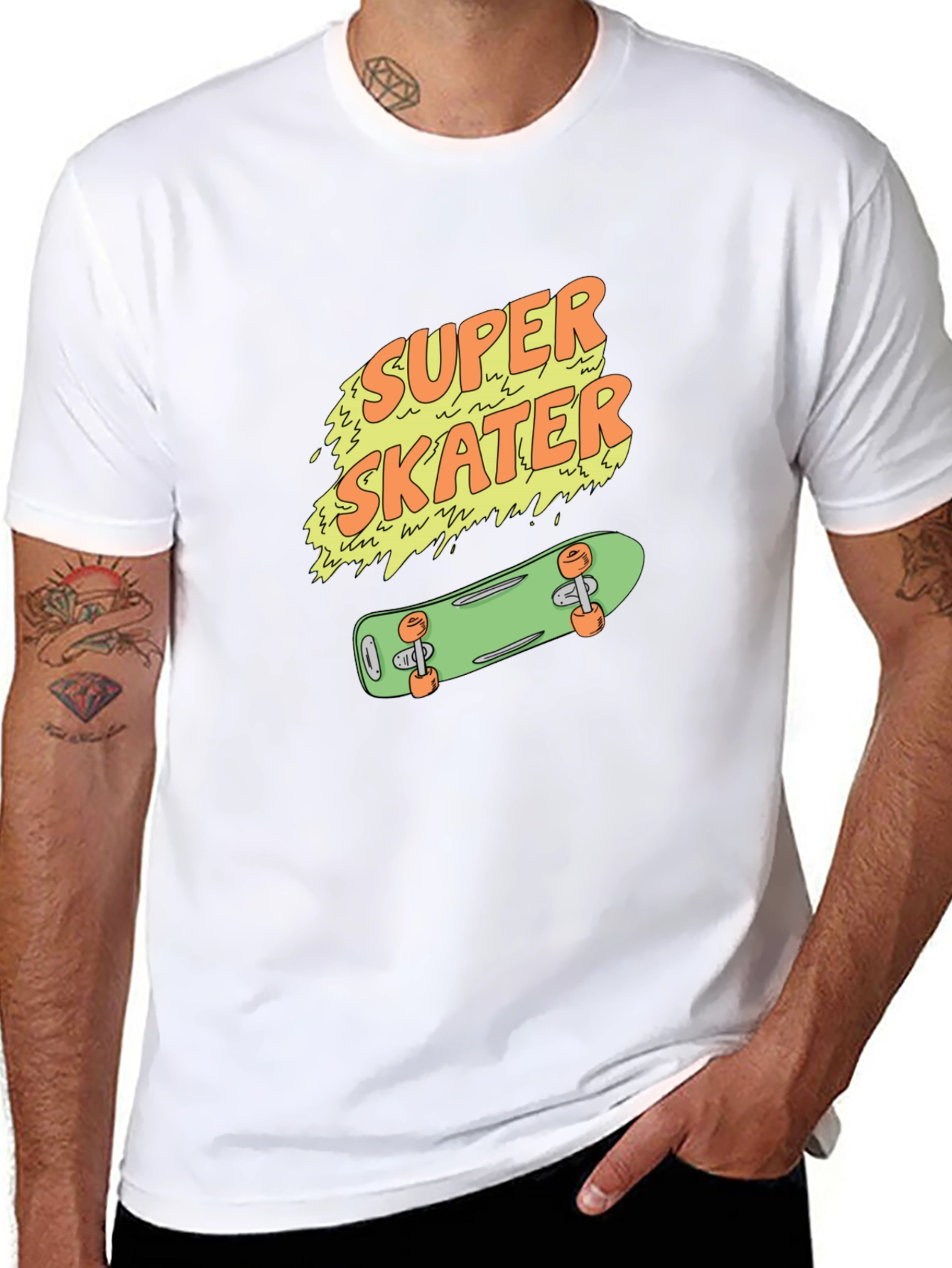 Super Skater Graphic Tee - Cool Skateboard T-Shirt
