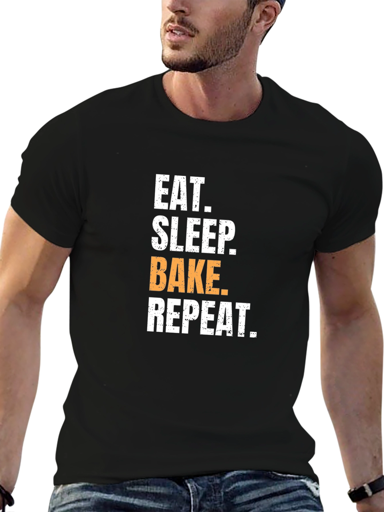 Eat Sleep Bake Repeat T-Shirt - Baking Enthusiast Apparel