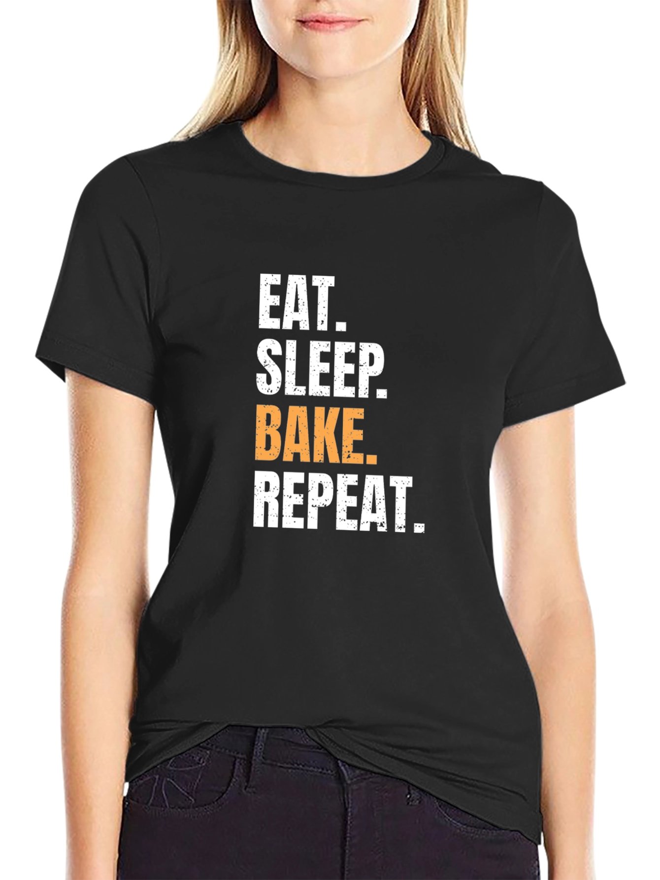 Eat Sleep Bake Repeat T-Shirt - Baking Enthusiast Apparel