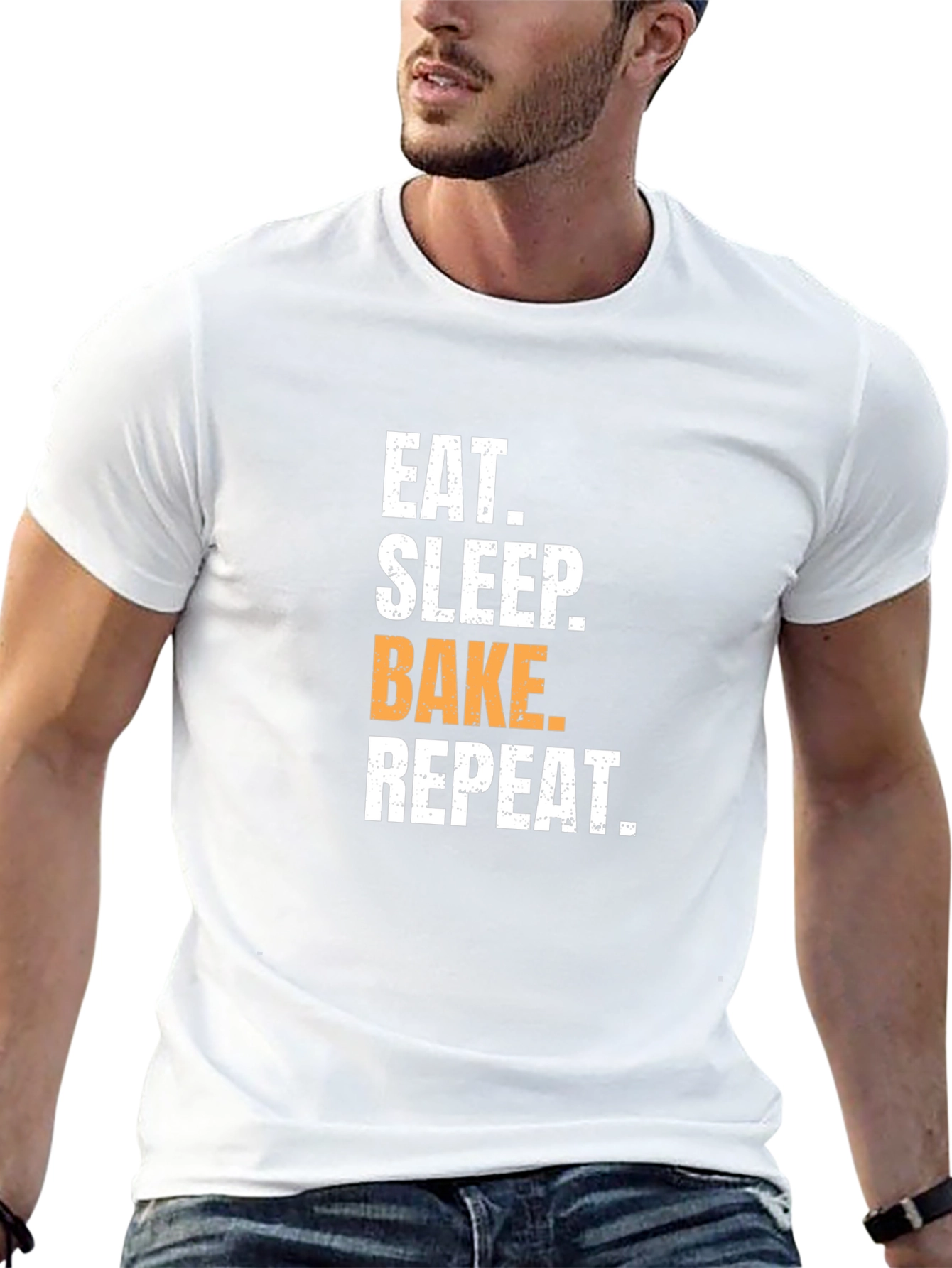 Eat Sleep Bake Repeat T-Shirt - Baking Enthusiast Apparel
