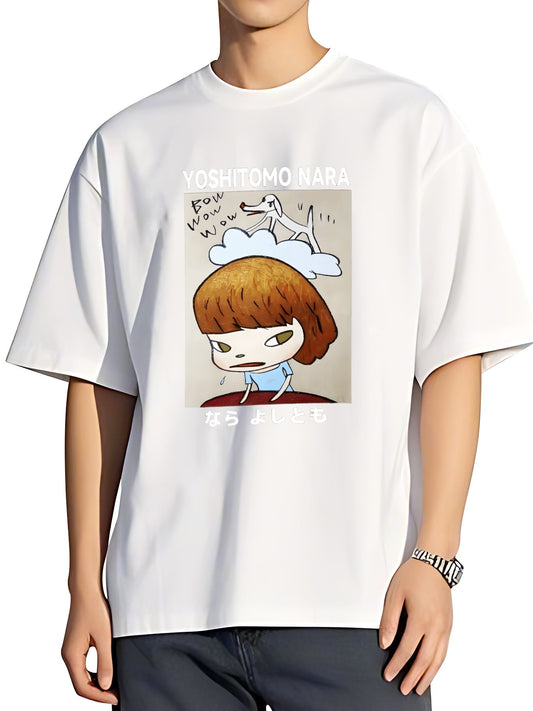 T-shirt Yoshitomo Nara Vintage Wash Japanese Design T-Shirt