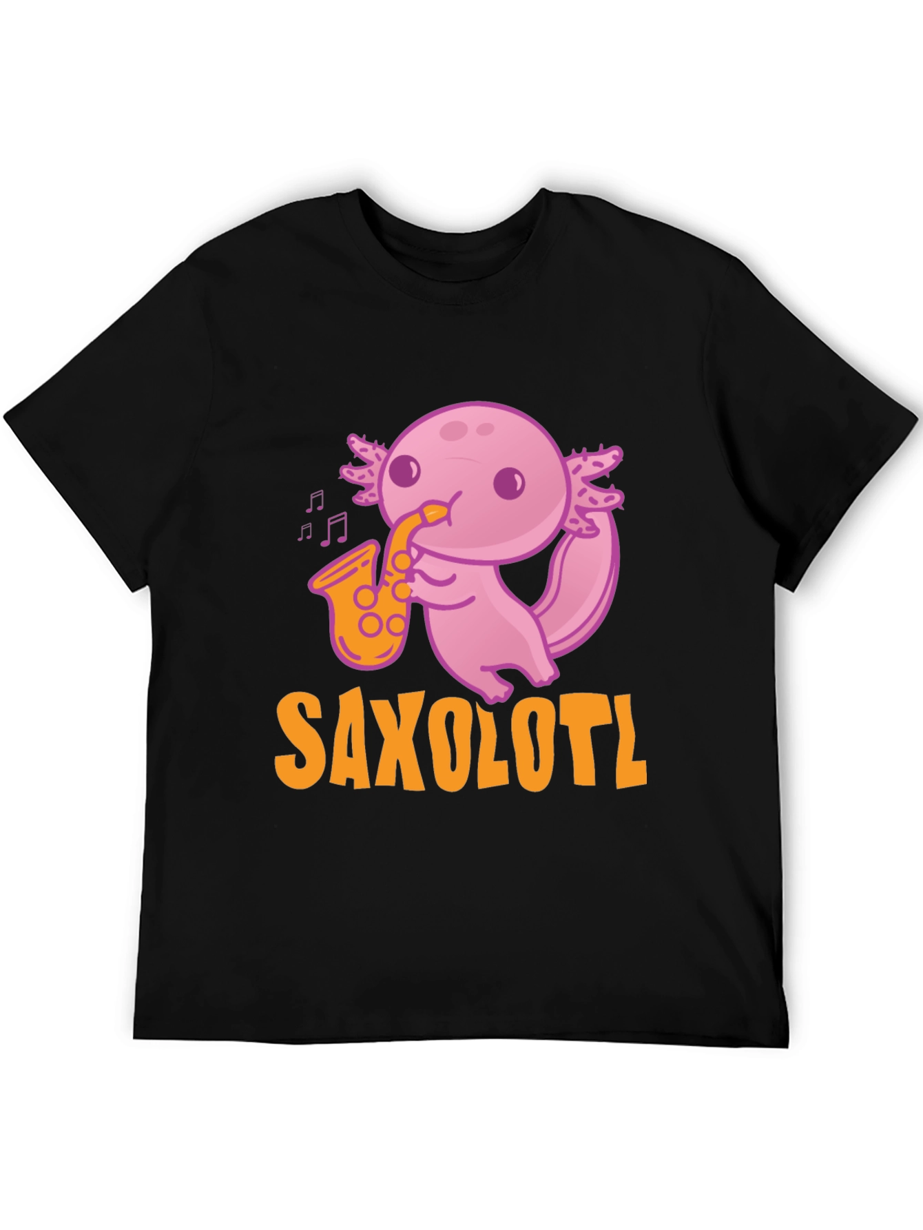 Saxolotl T-Shirt: Funny Axolotl Saxophone Player Tee