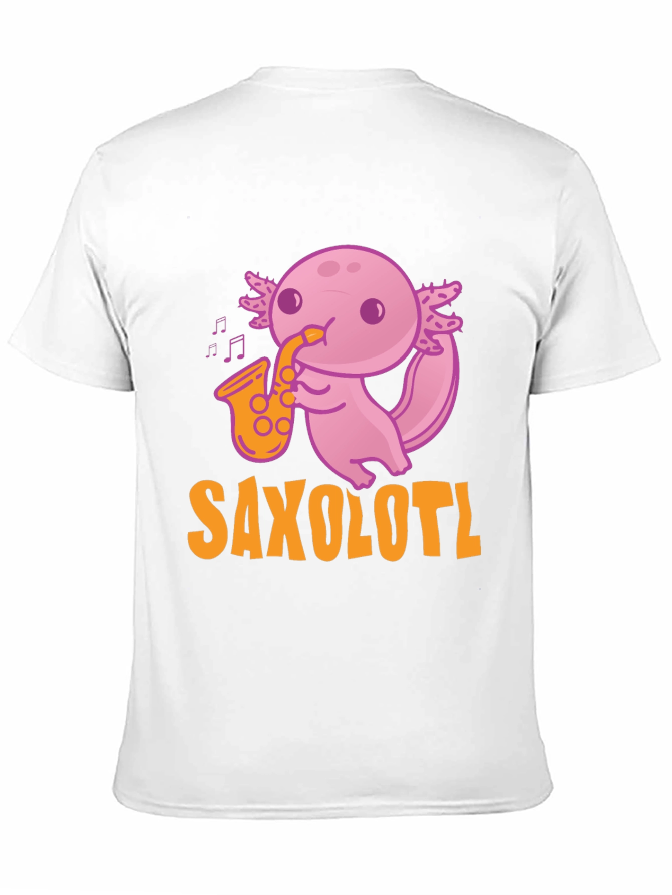 Saxolotl T-Shirt: Funny Axolotl Saxophone Player Tee