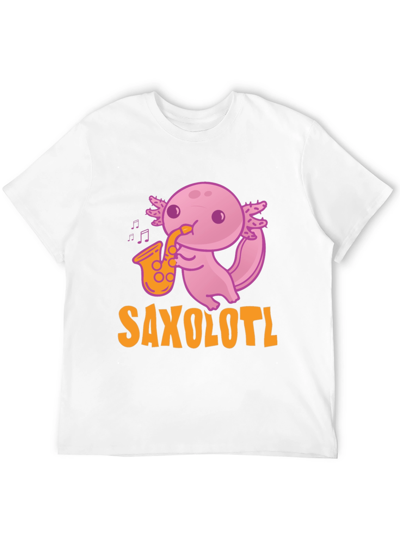 Saxolotl T-Shirt: Funny Axolotl Saxophone Player Tee