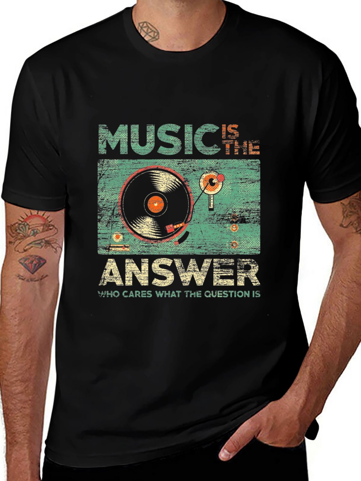 Music is the Answer Retro Graphic Tee