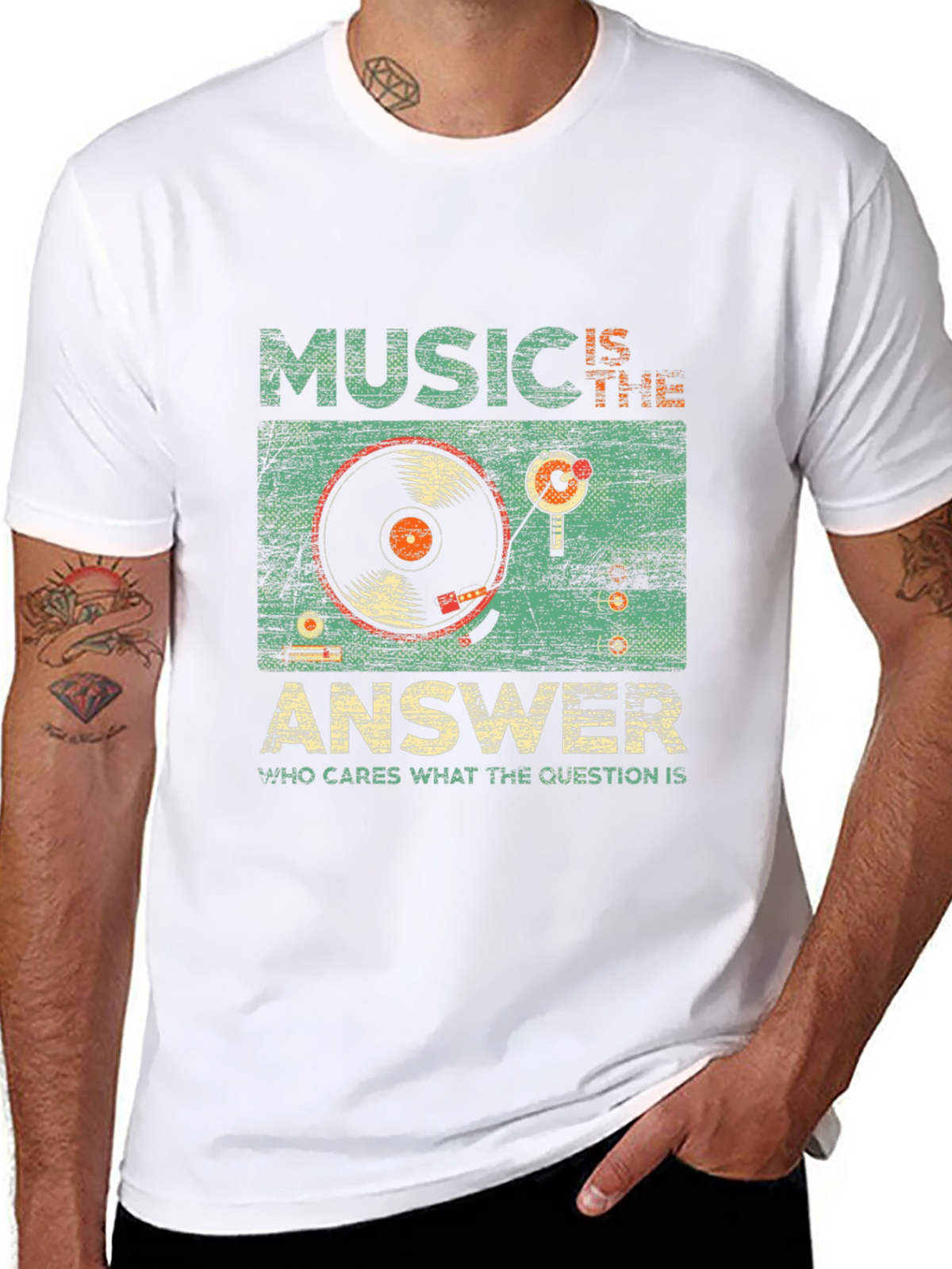 Music is the Answer Retro Graphic Tee