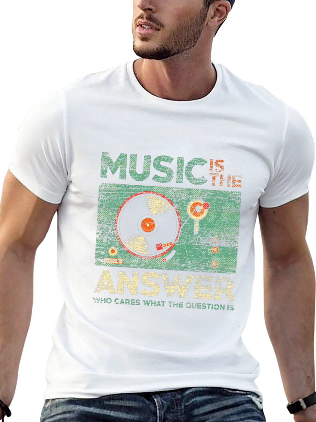 Music is the Answer Retro Graphic Tee