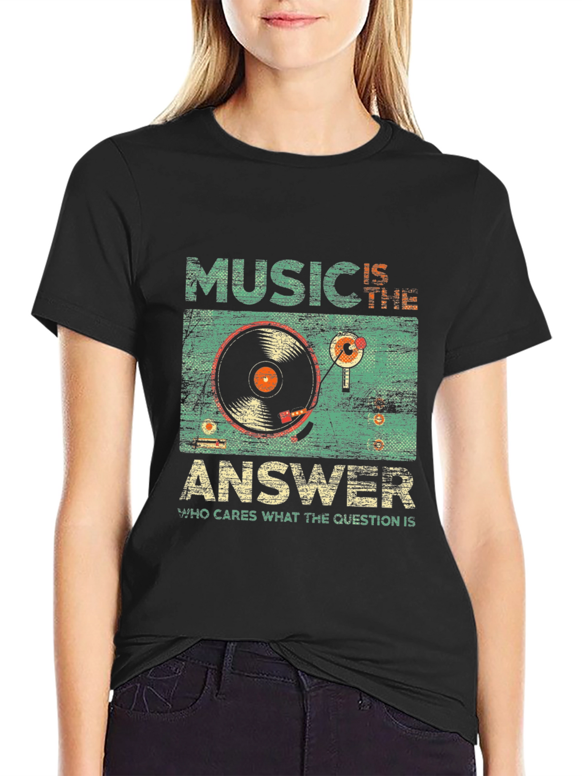 Music is the Answer Retro Graphic Tee